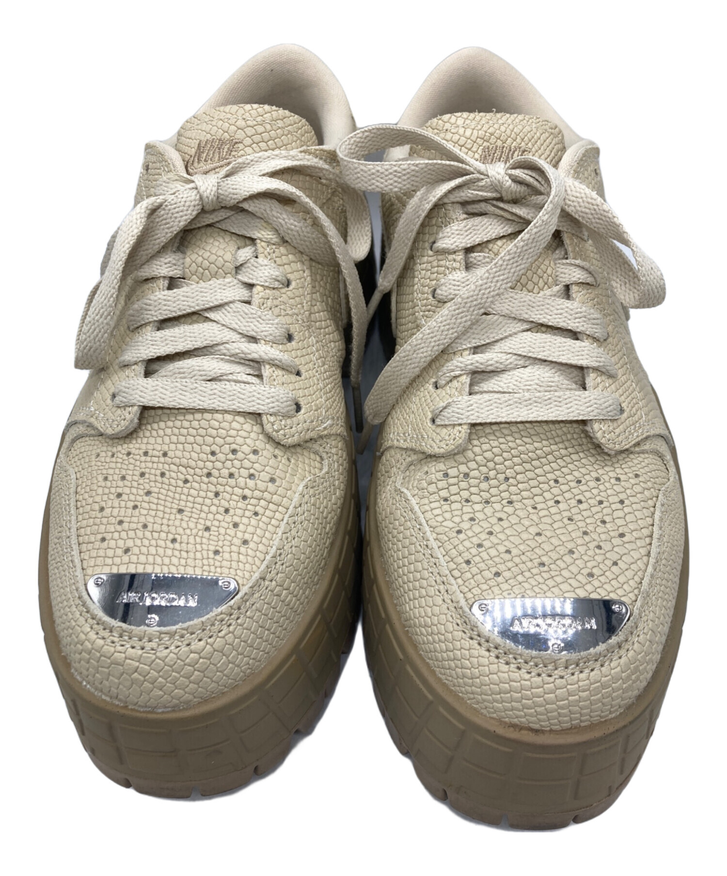 中古・古着通販】NIKE (ナイキ) W AIR JORDAN 1 BROOKLYN LOW ベージュ 