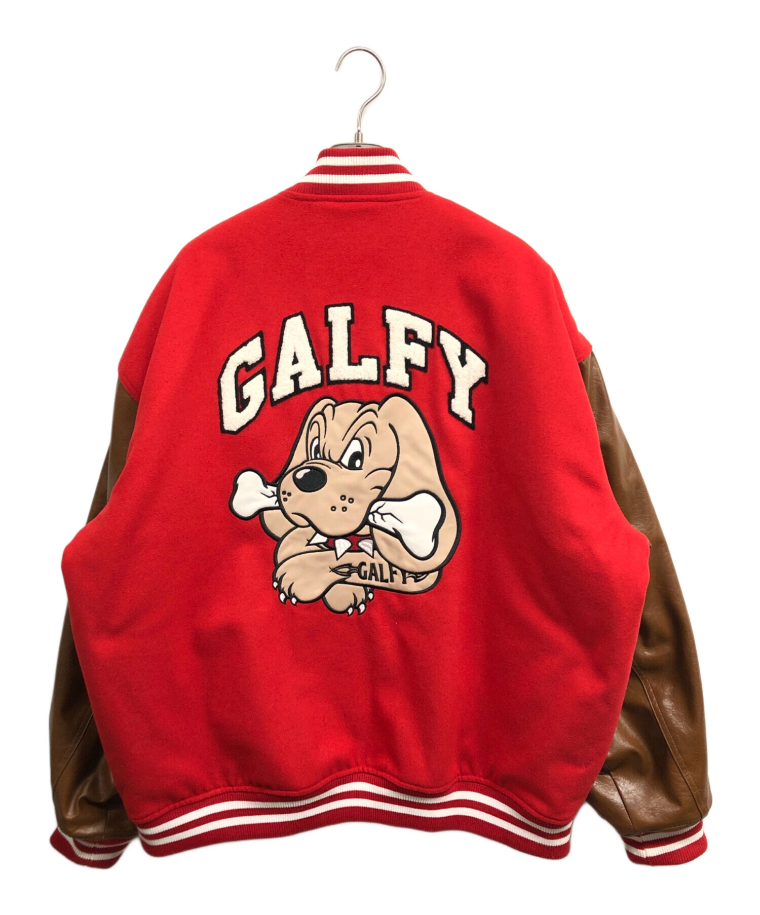 中古・古着通販】GALFY (ガルフィー) スタジャン レッド×ブラウン