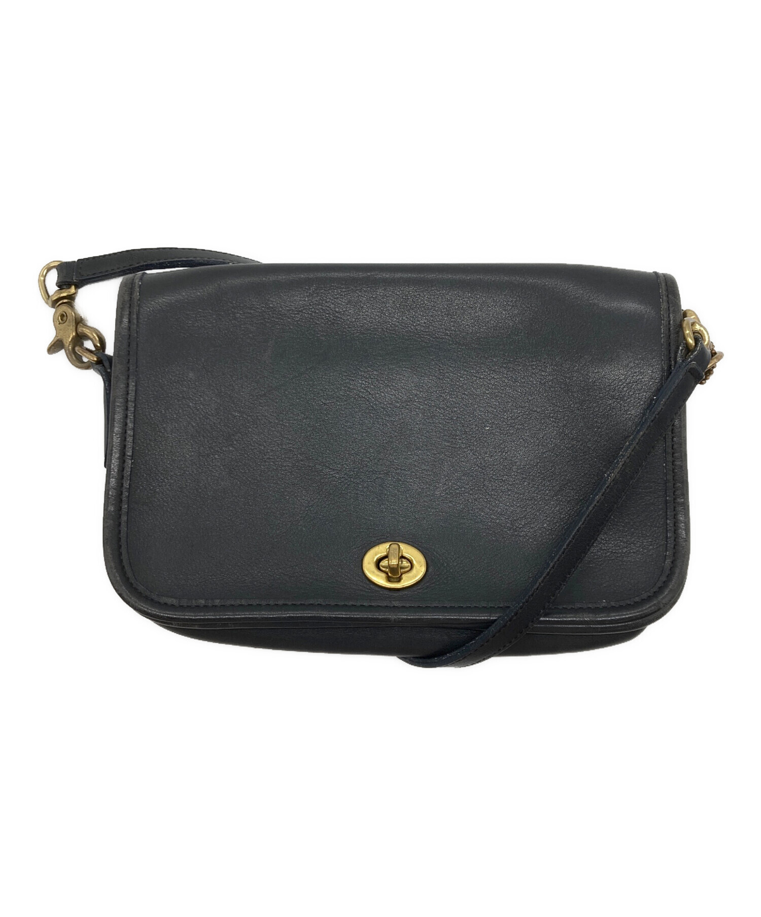 COACH コーチ/レザーショルダーバッグ/CM335/G23**/Aランク/64【中古】 中古・古着通販】COACH (コーチ) レザーショルダーバッグ ブラック