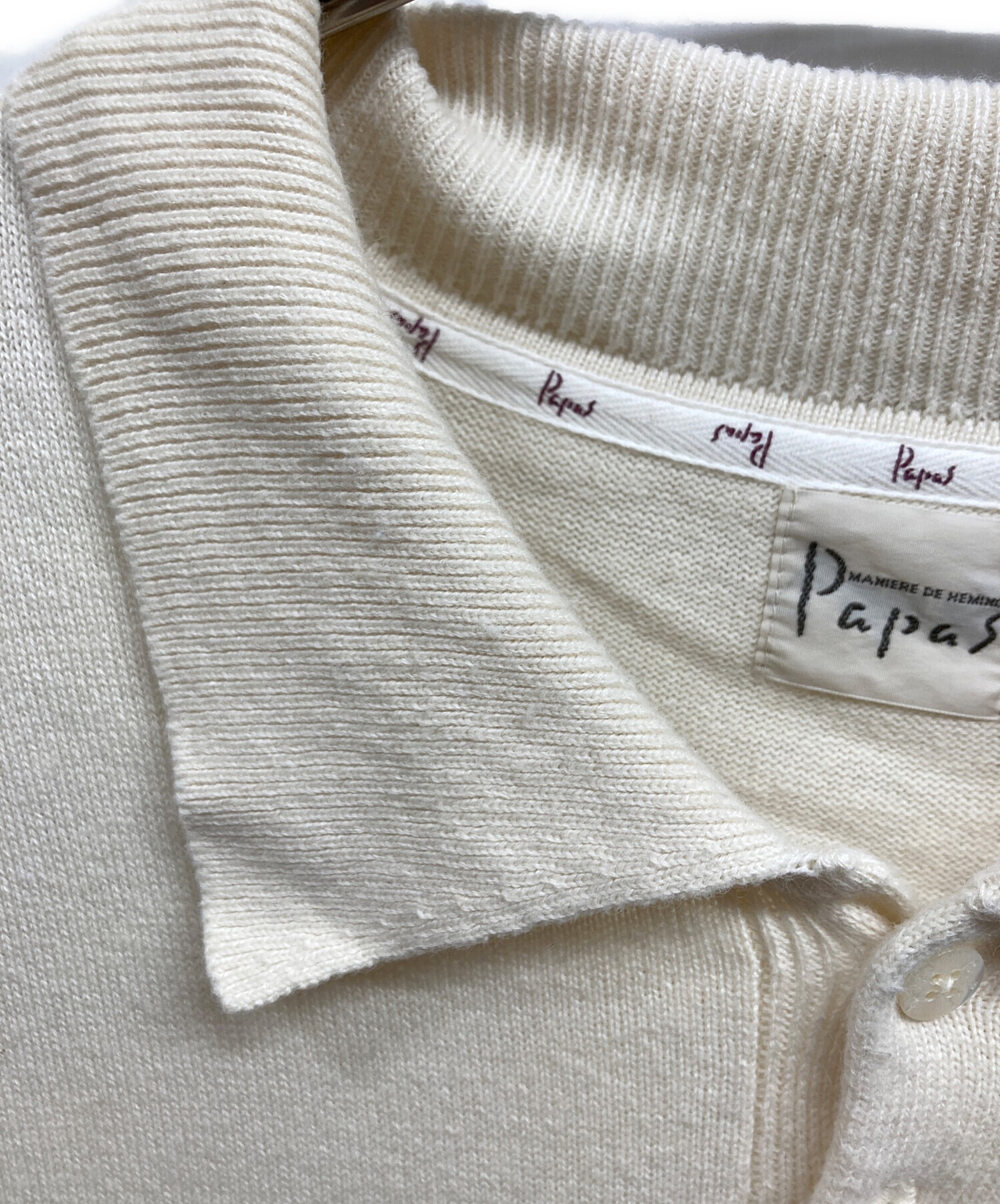 中古・古着通販】PAPAS (パパス) ニットポロシャツ/PAPASシャツ