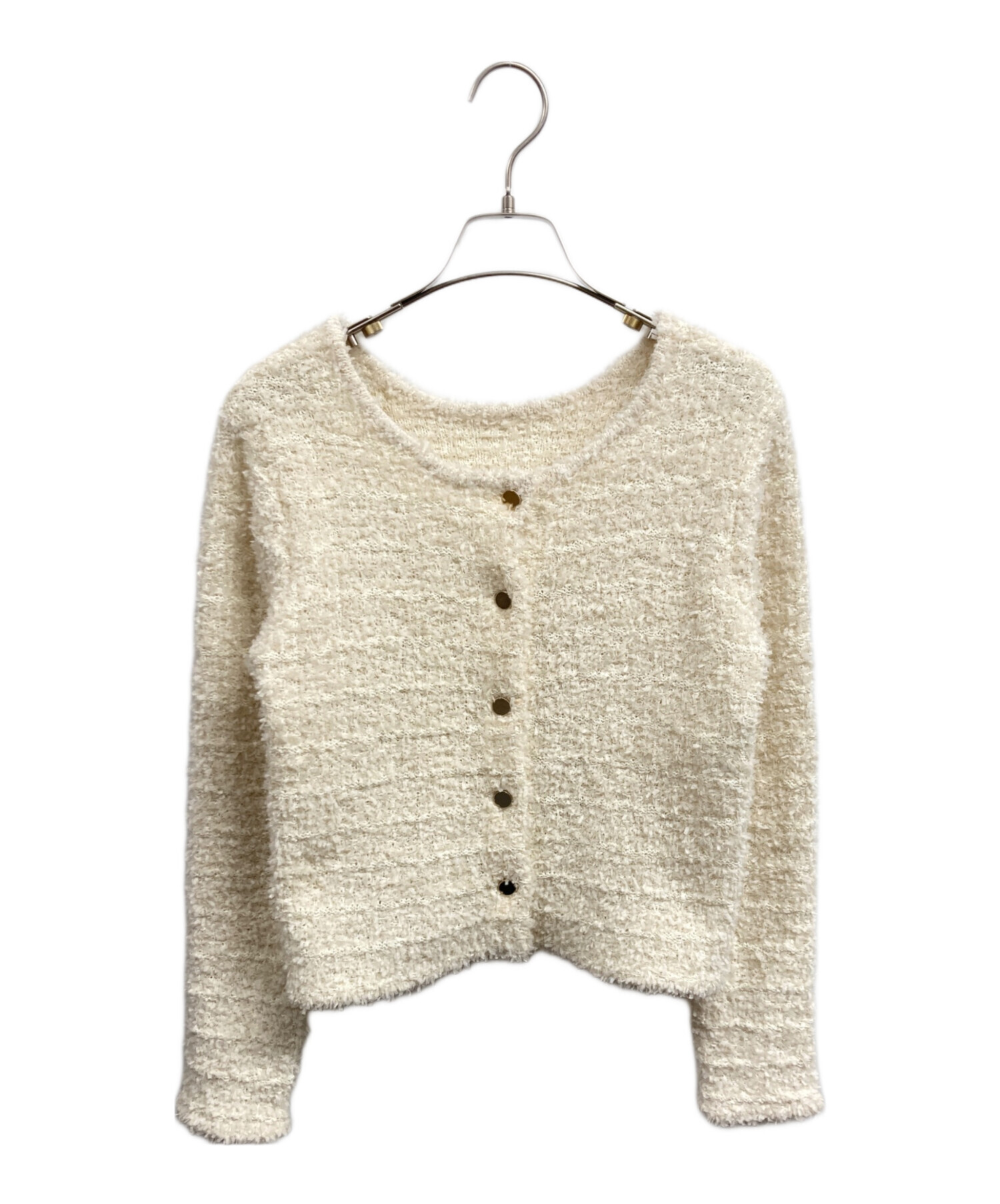 美品 25SS ANAYI アナイ フロッシュツイード2WAY カーディガン 102518-16-590 サイズ38 ホワイト レディース 古着 中古 USED 中古・古着通販】ANAYI (アナイ) フロッシュツイード2WAY カーディガン