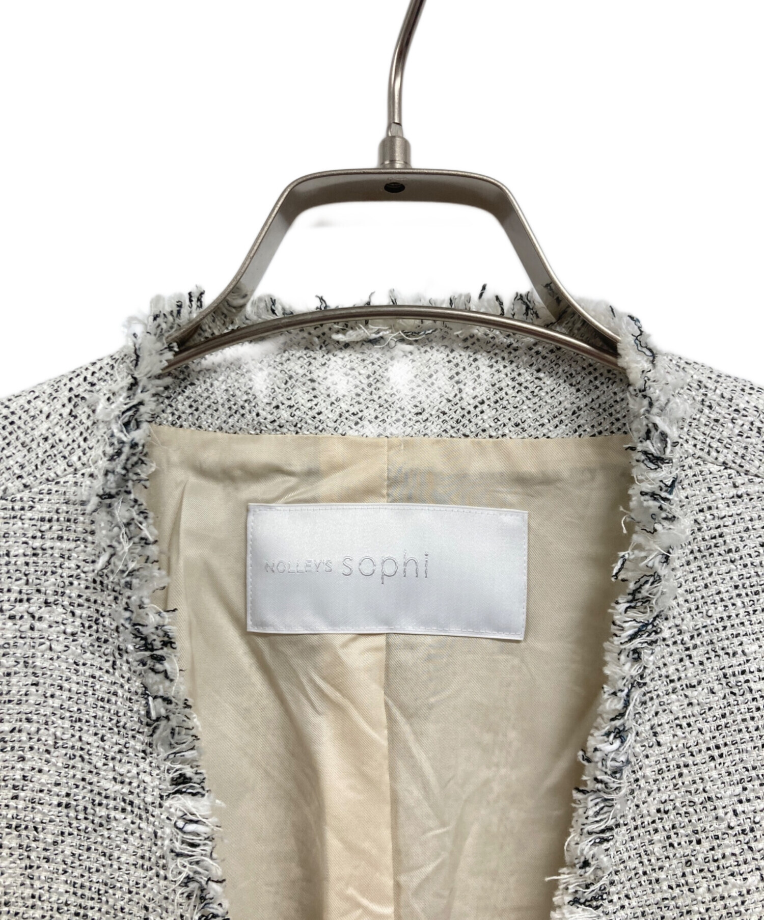 NOLLEY’S sophi  ツイード調フリンジジレ NOLLEY'S Sophi（ノーリーズソフィ）の「フリンジツイードジャケット