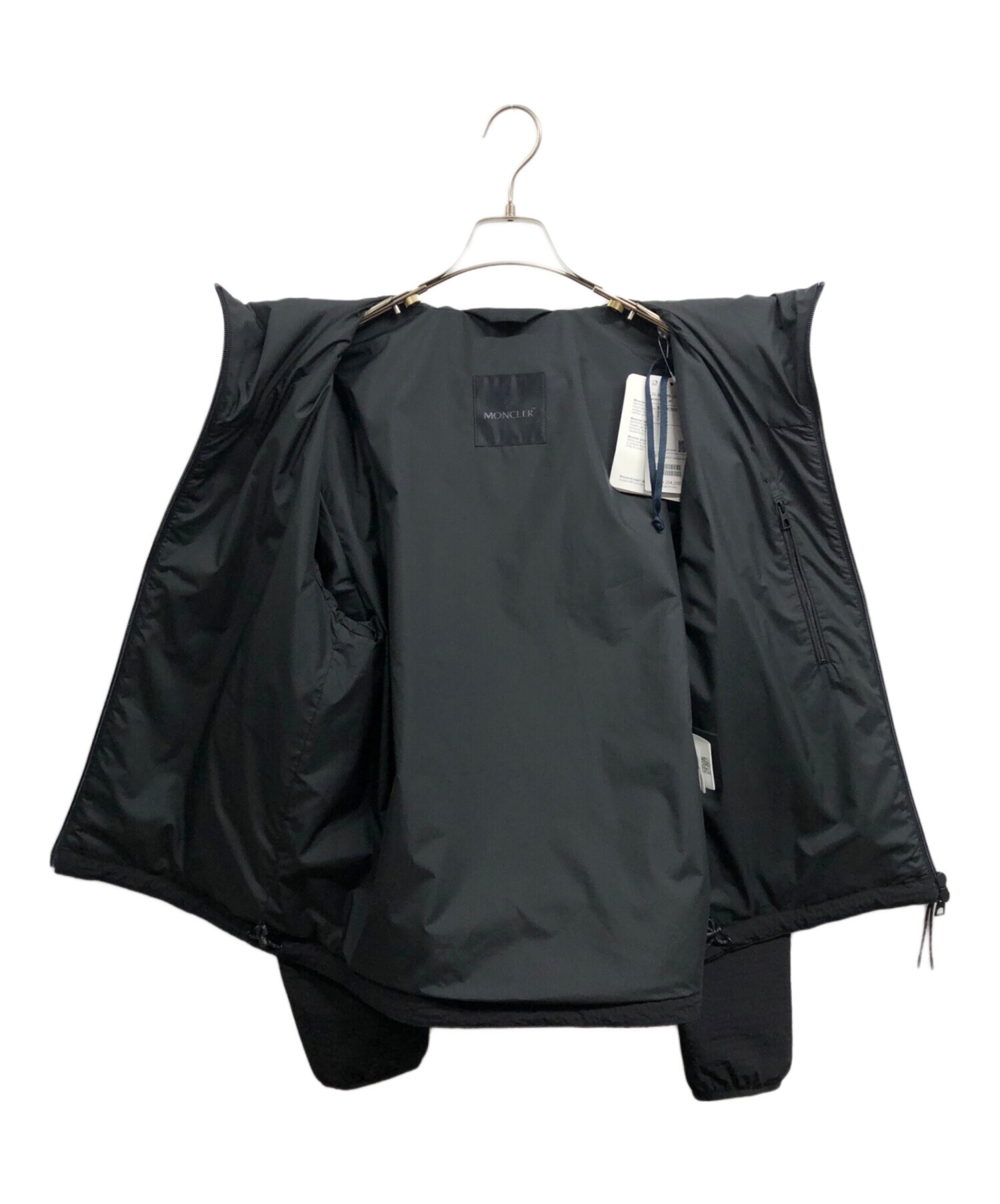 MONCLER BLACKジップアップジャケット Black Cotton Zip-Up Sweatshirt - Sweatshirts for Men | Moncler US