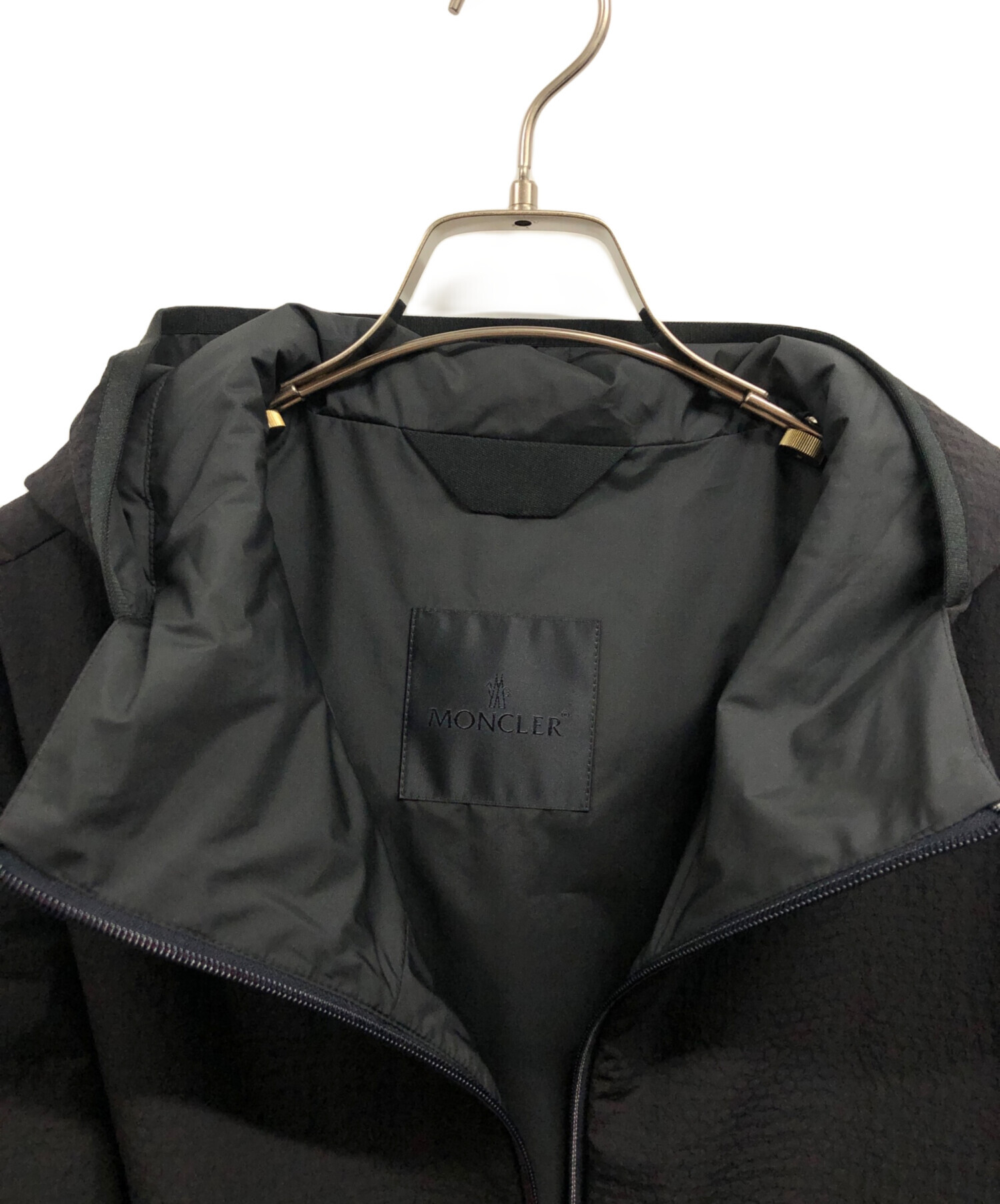 MONCLER BLACKジップアップジャケット Black Cotton Zip-Up Sweatshirt - Sweatshirts for Men | Moncler US