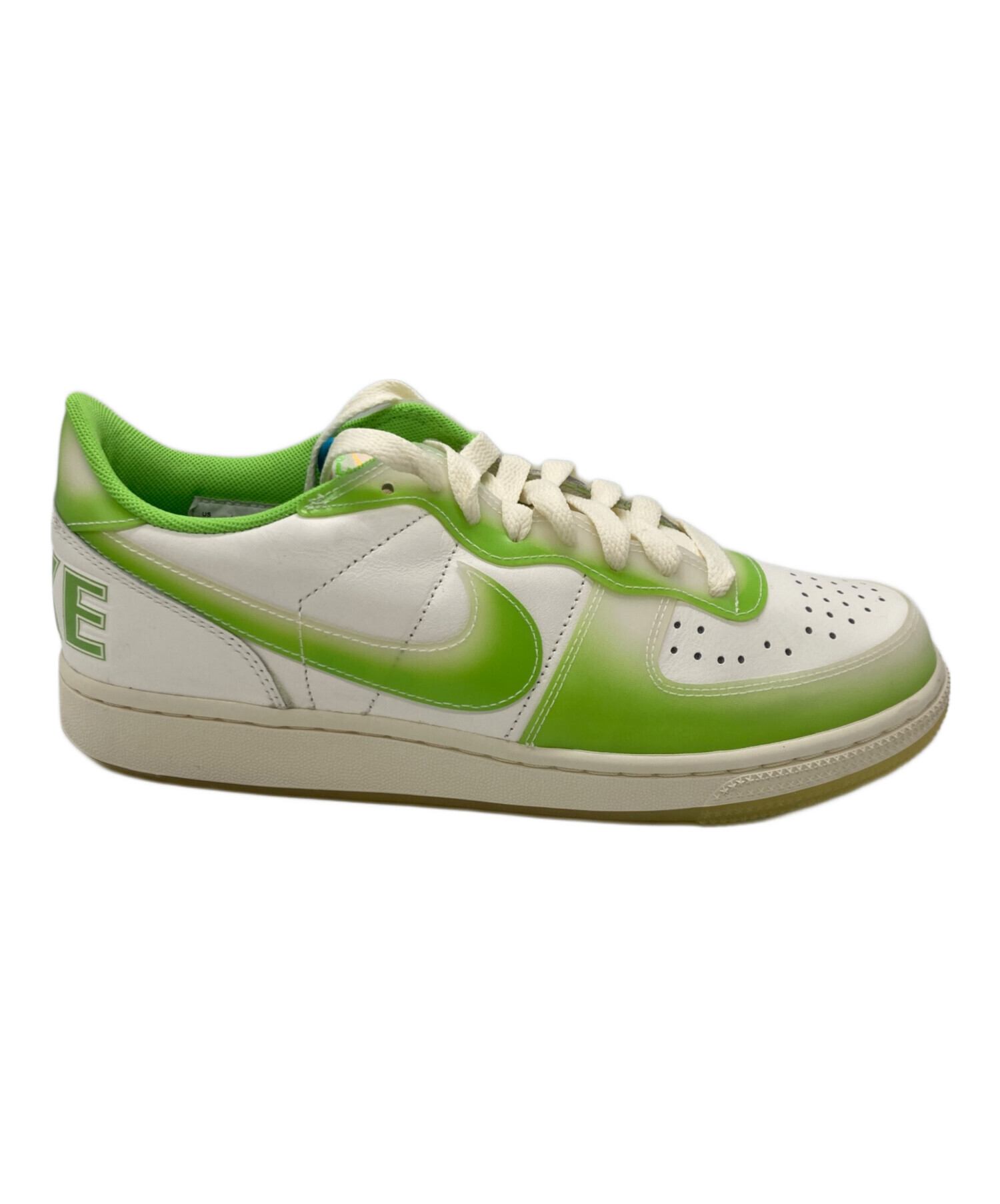 美品 NIKE ナイキ ターミネーターハイ 27cm ホワイト×グリーン 中古・古着通販】NIKE (ナイキ) ターミネーター ロー プレミアム