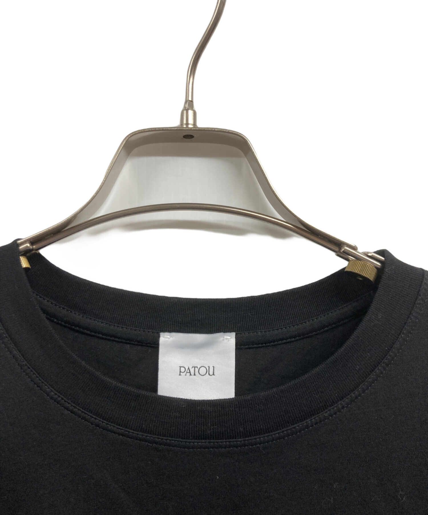 中古・古着通販】Patou (パトゥ) ロゴTシャツ ブラック サイズ:M