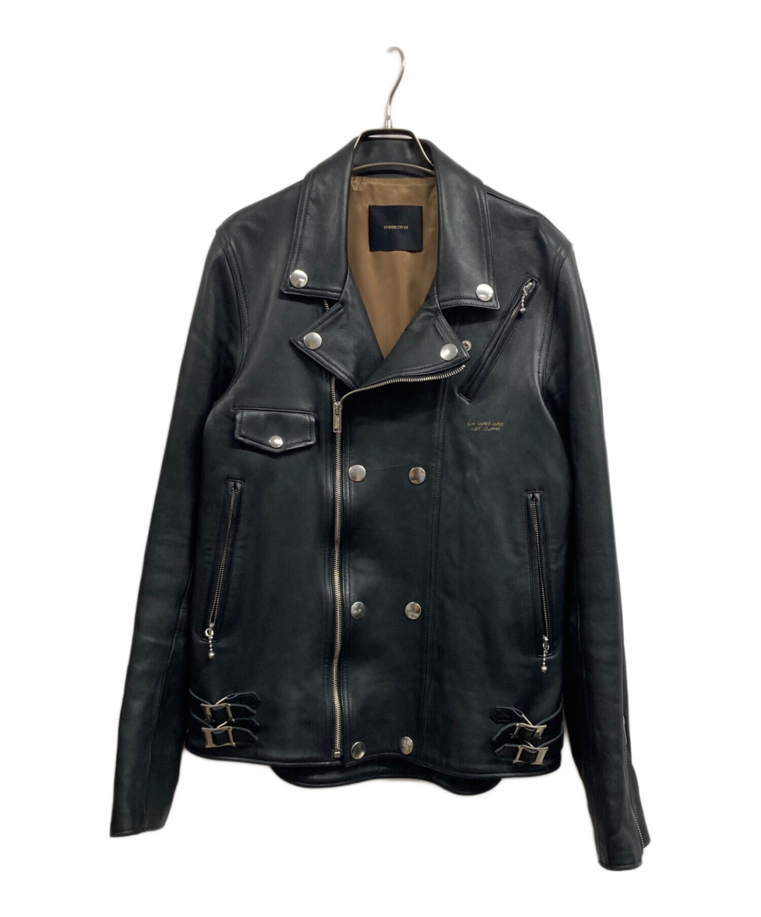 中古・古着通販】UNDERCOVER (アンダーカバー) レザーZIPウネリ ダブル