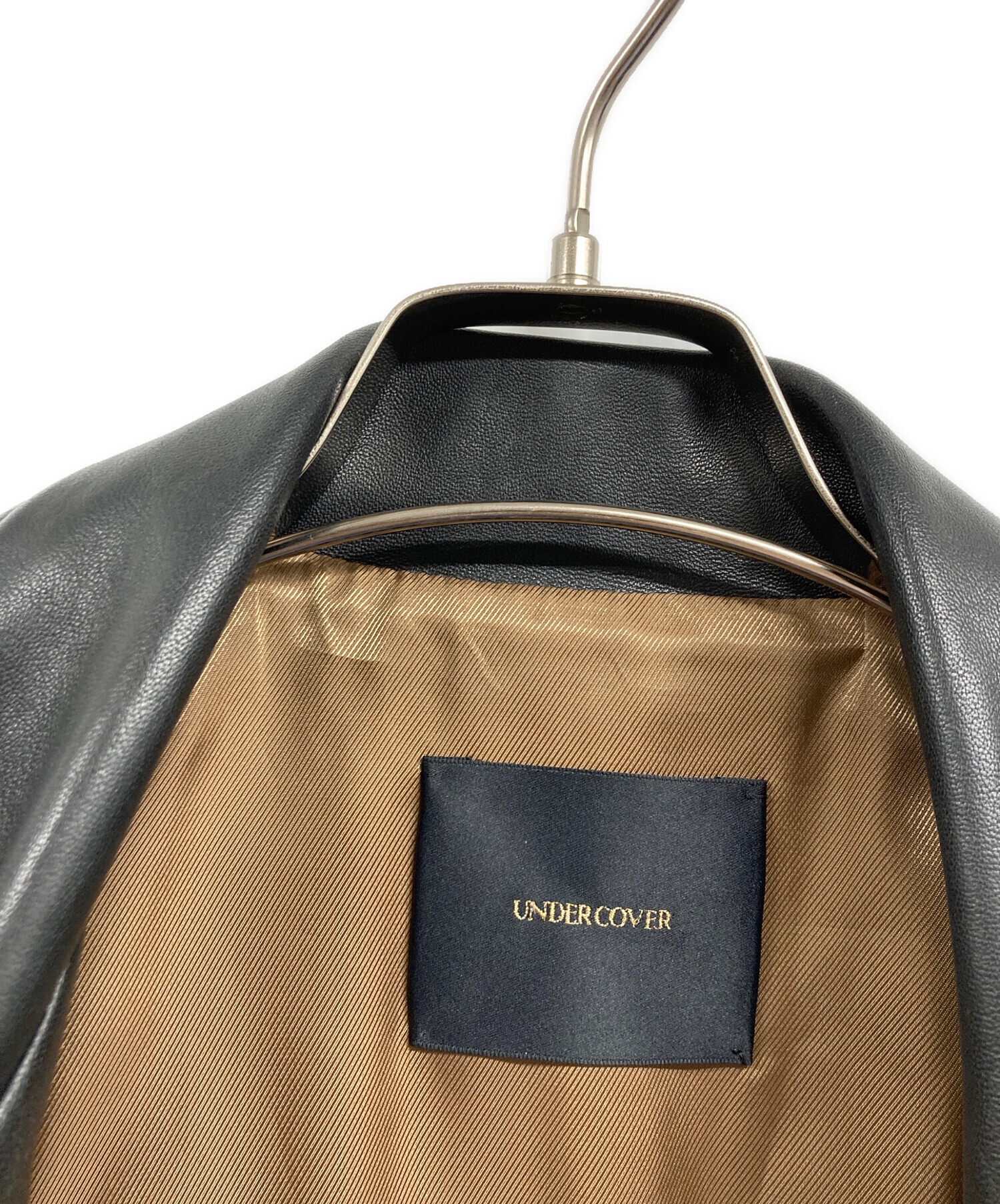 中古・古着通販】UNDERCOVER (アンダーカバー) レザーZIPウネリ ダブル