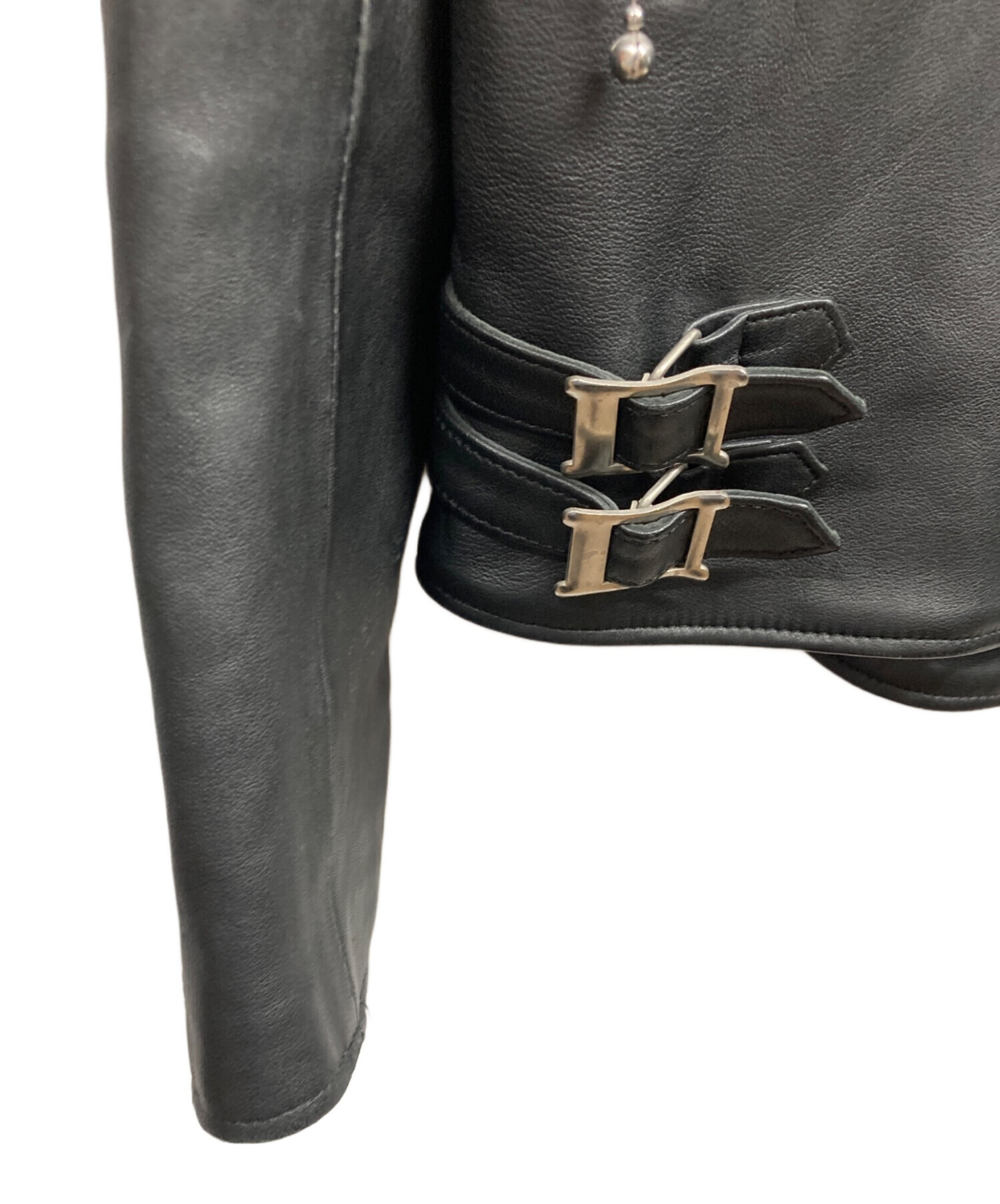 中古・古着通販】UNDERCOVER (アンダーカバー) レザーZIPウネリ ダブル