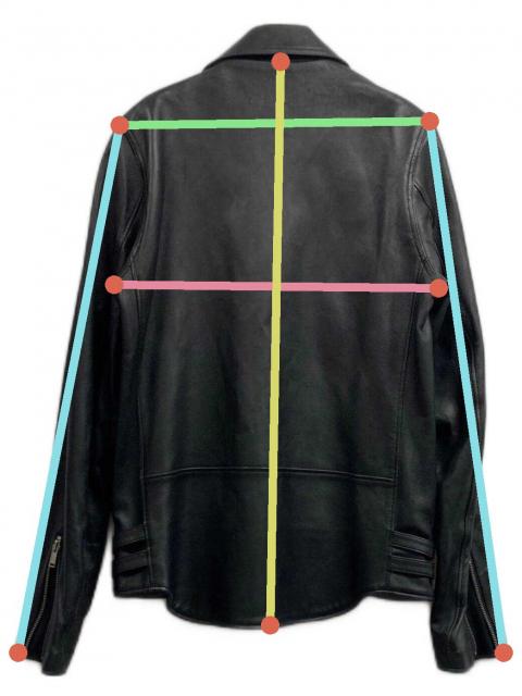 中古・古着通販】UNDERCOVER (アンダーカバー) レザーZIPウネリ ダブル