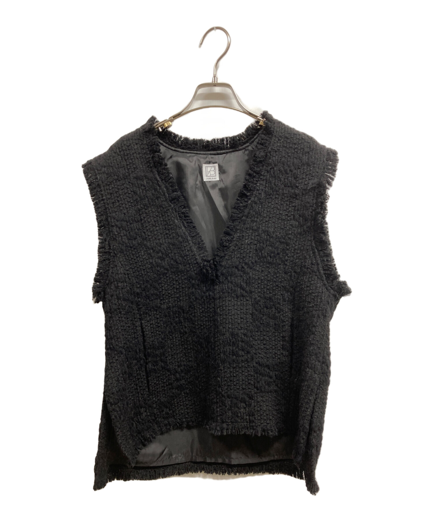 中古・古着通販】L'AUBE BLANC (ローブ ブラン) fringe tweed vest