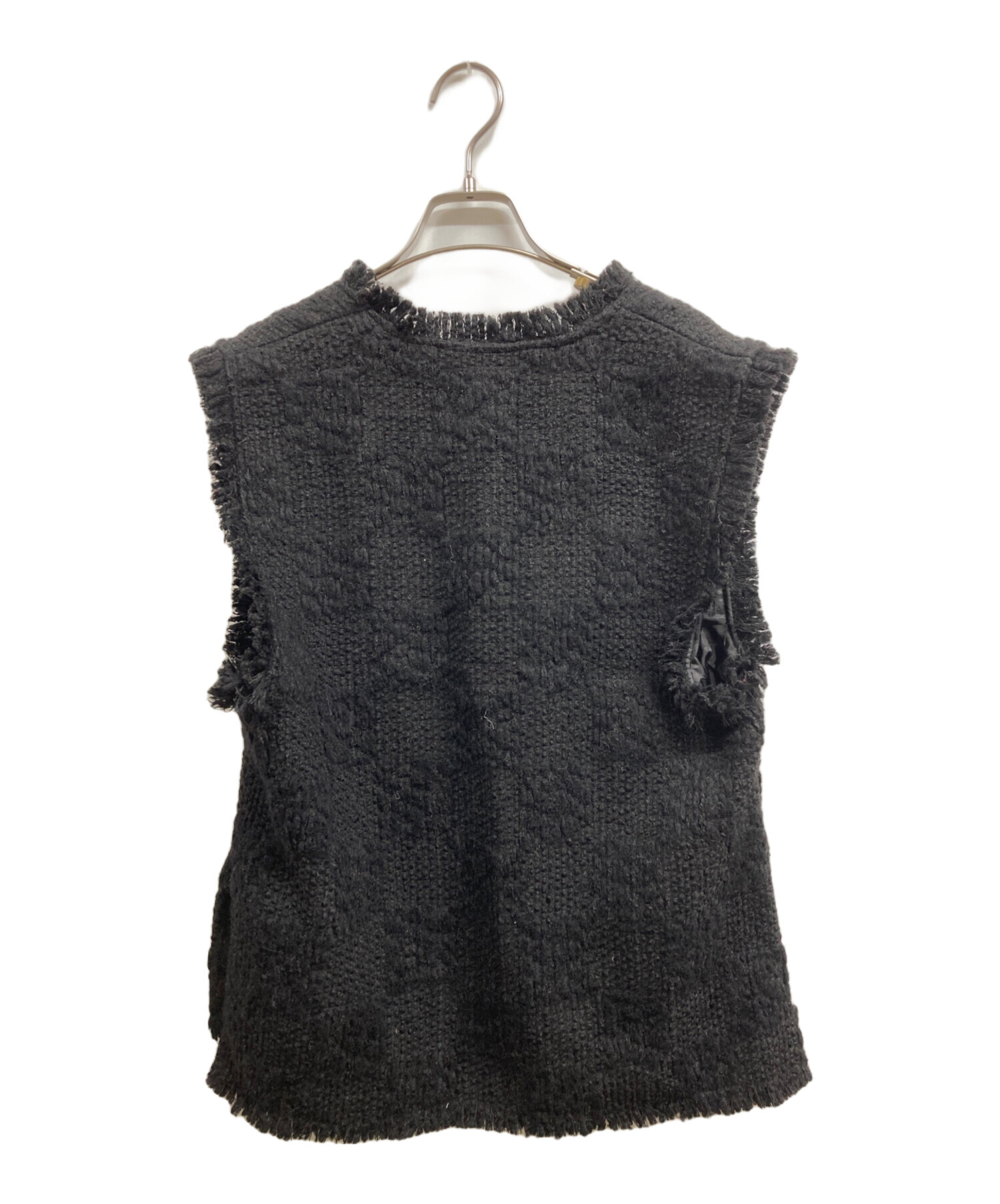 中古・古着通販】L'AUBE BLANC (ローブ ブラン) fringe tweed vest