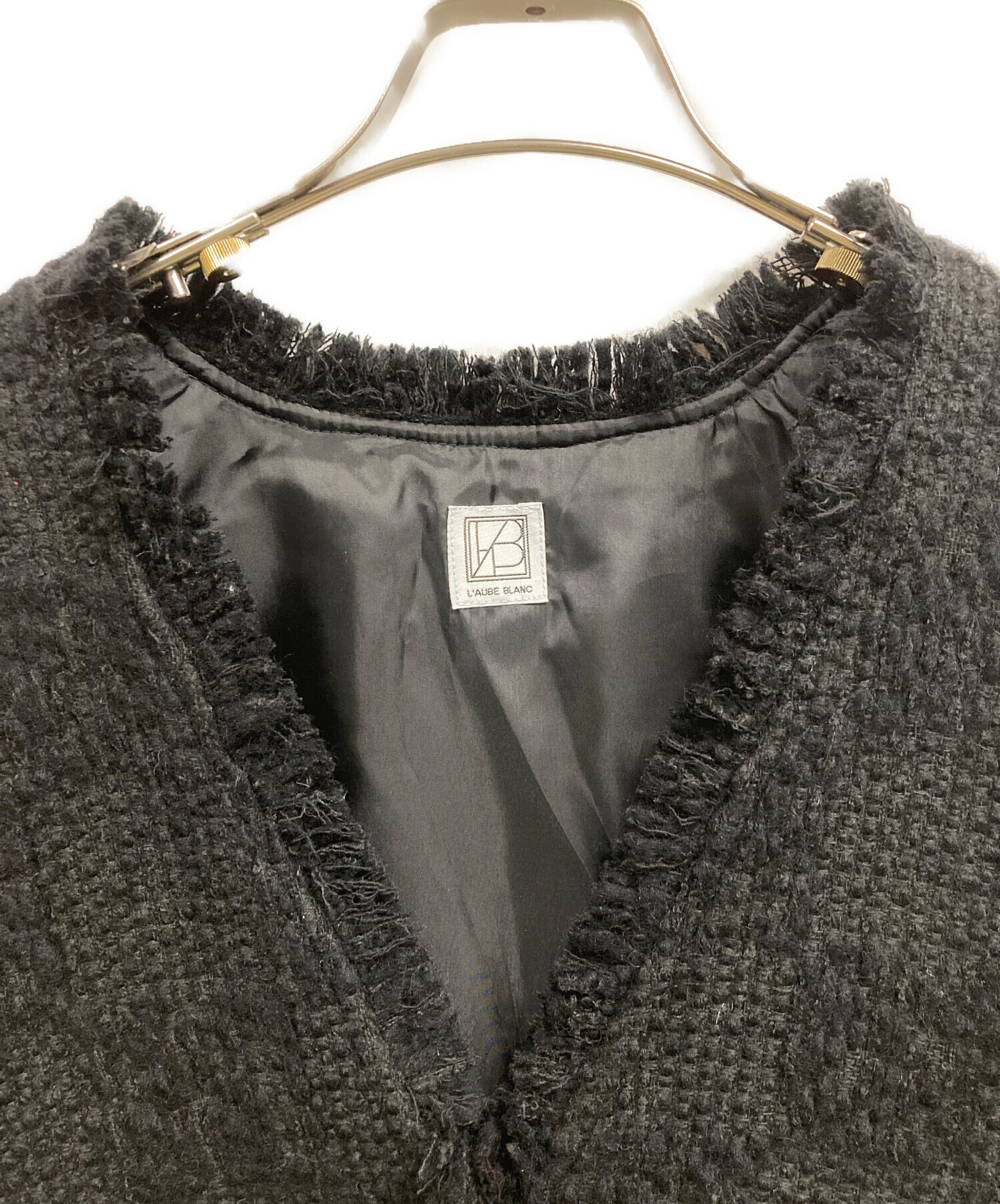 トップス Fringe tweed vest laubeblanc 中古・古着通販】L'AUBE BLANC (ローブ ブラン) fringe tweed vest