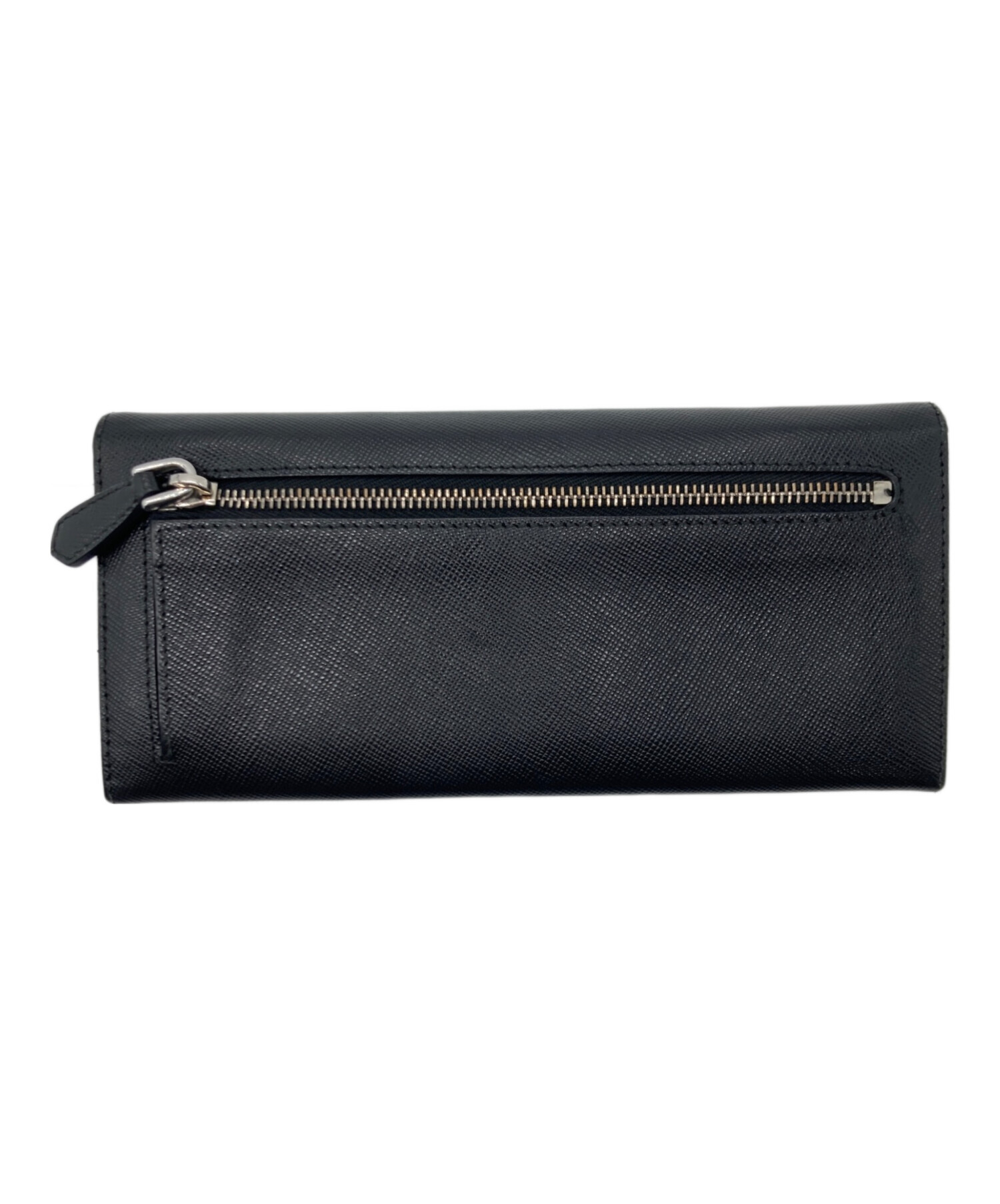 中古・古着通販】PRADA (プラダ) 2つ折り長財布 ブラック｜ブランド 