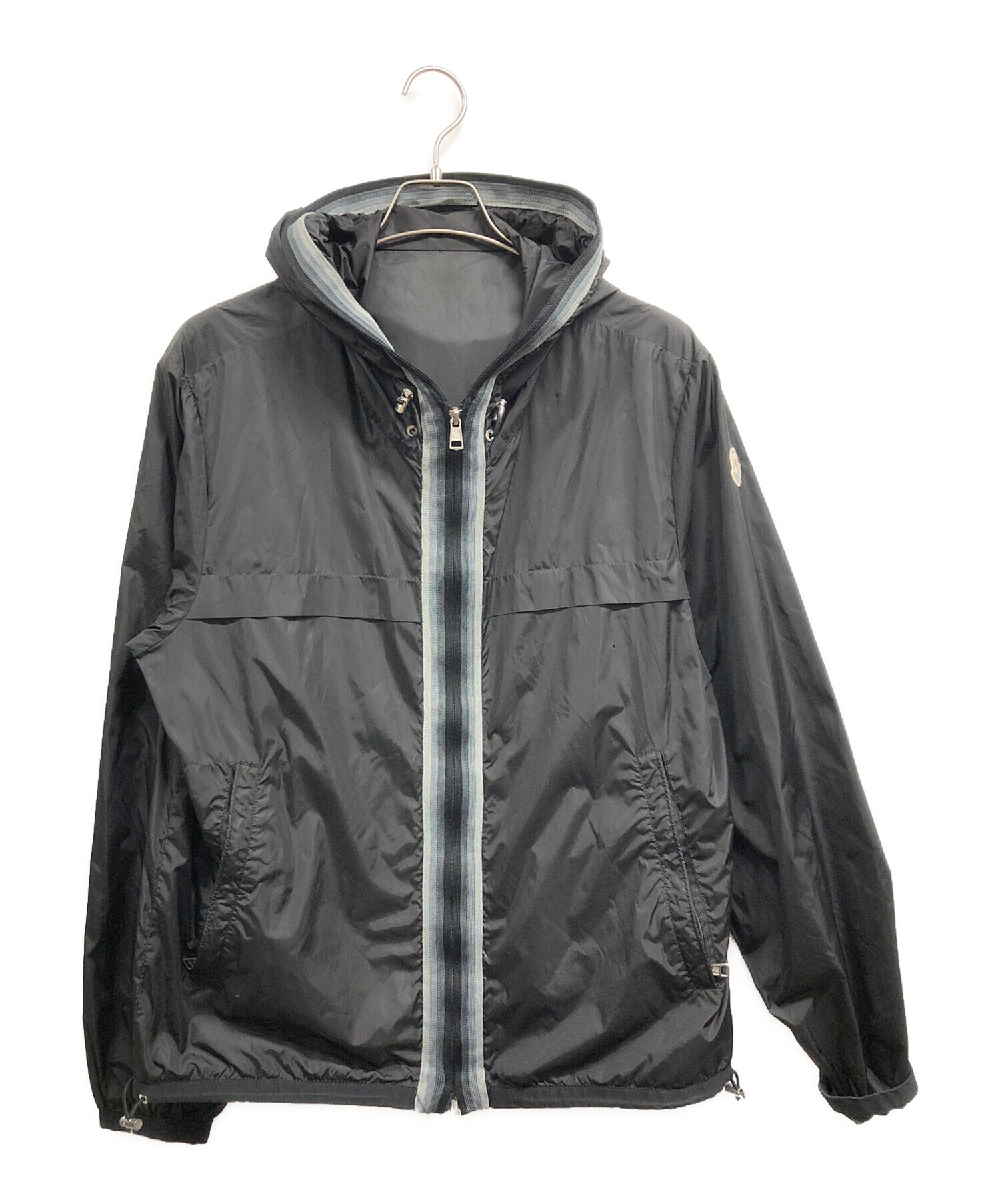 MONCLER フード付きブラックナイロンジャケット サイズ4 公式通販 