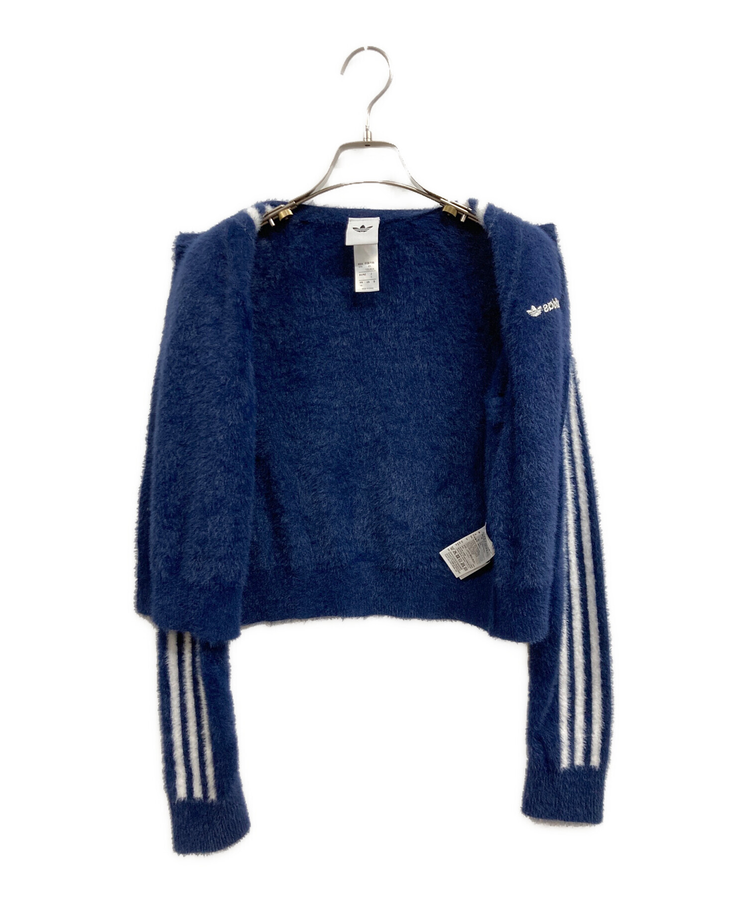 中古・古着通販】adidas (アディダス) ブルー フラッフィー ニット