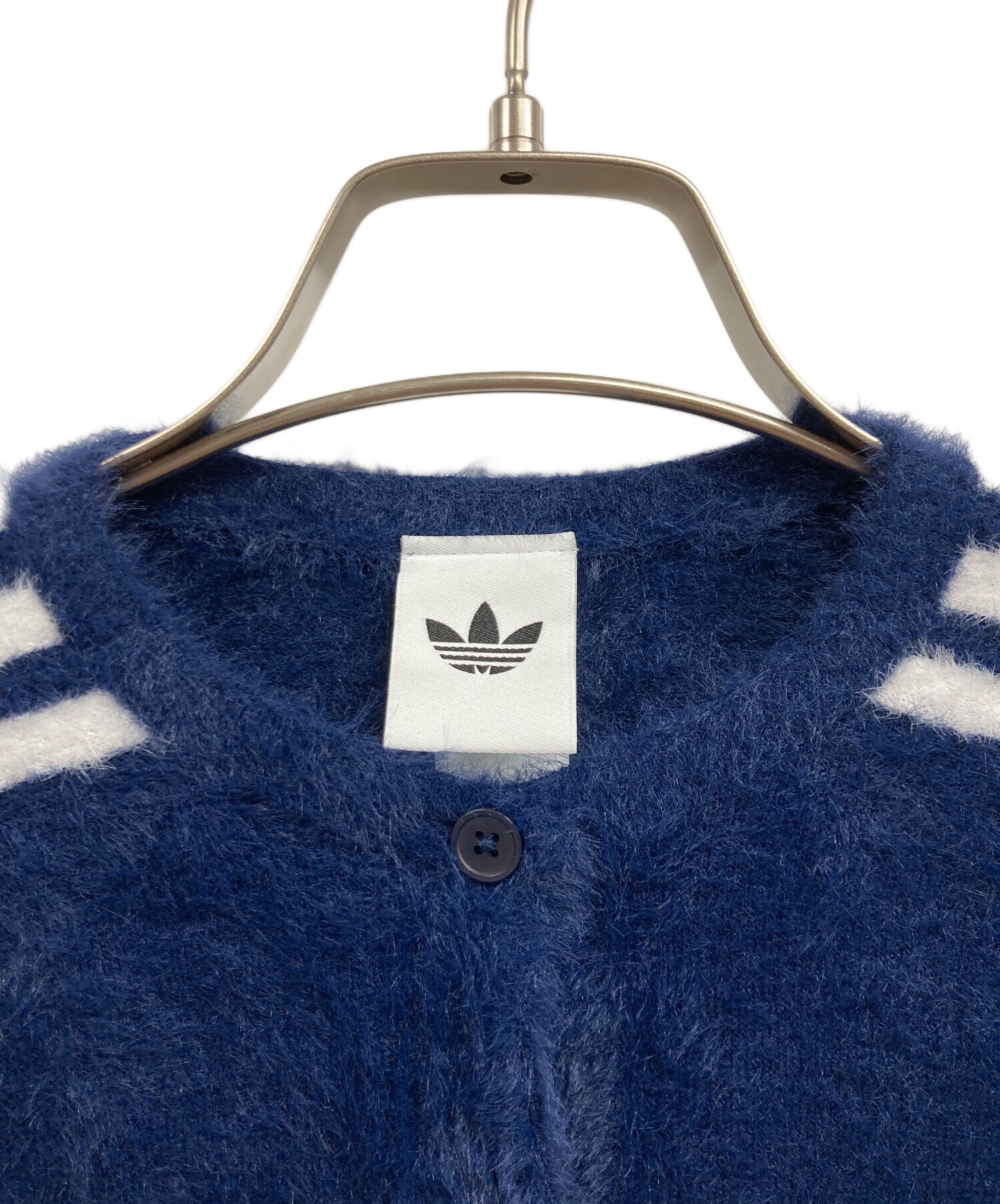 中古・古着通販】adidas (アディダス) ブルー フラッフィー ニット