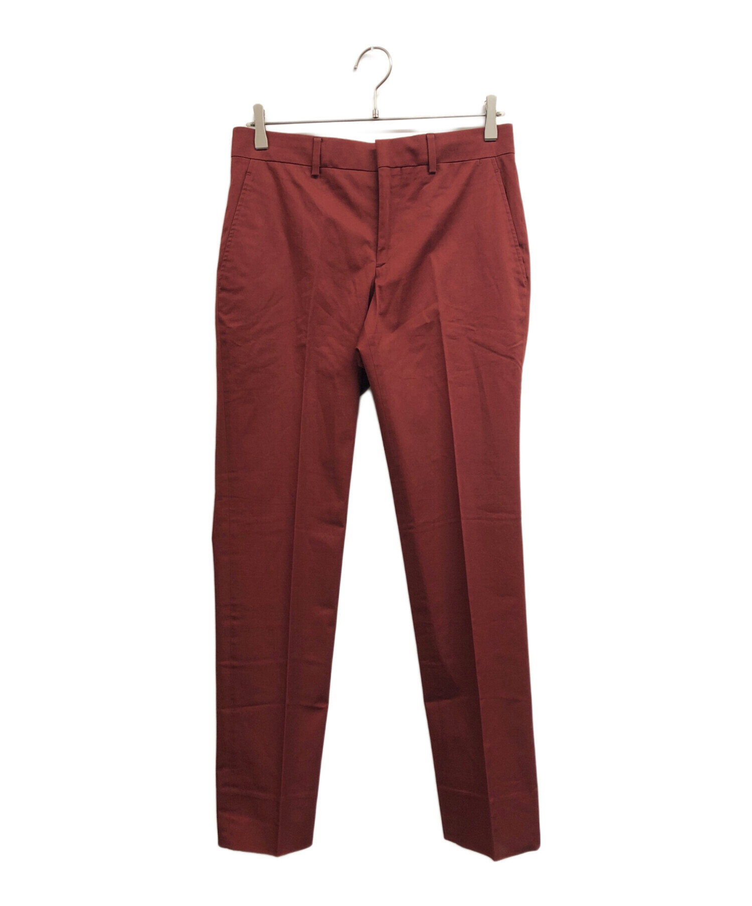 (未使用品)エルメス スラックス サイズ40 中古・古着通販】HERMES (エルメス) テーパードスラックス レッド