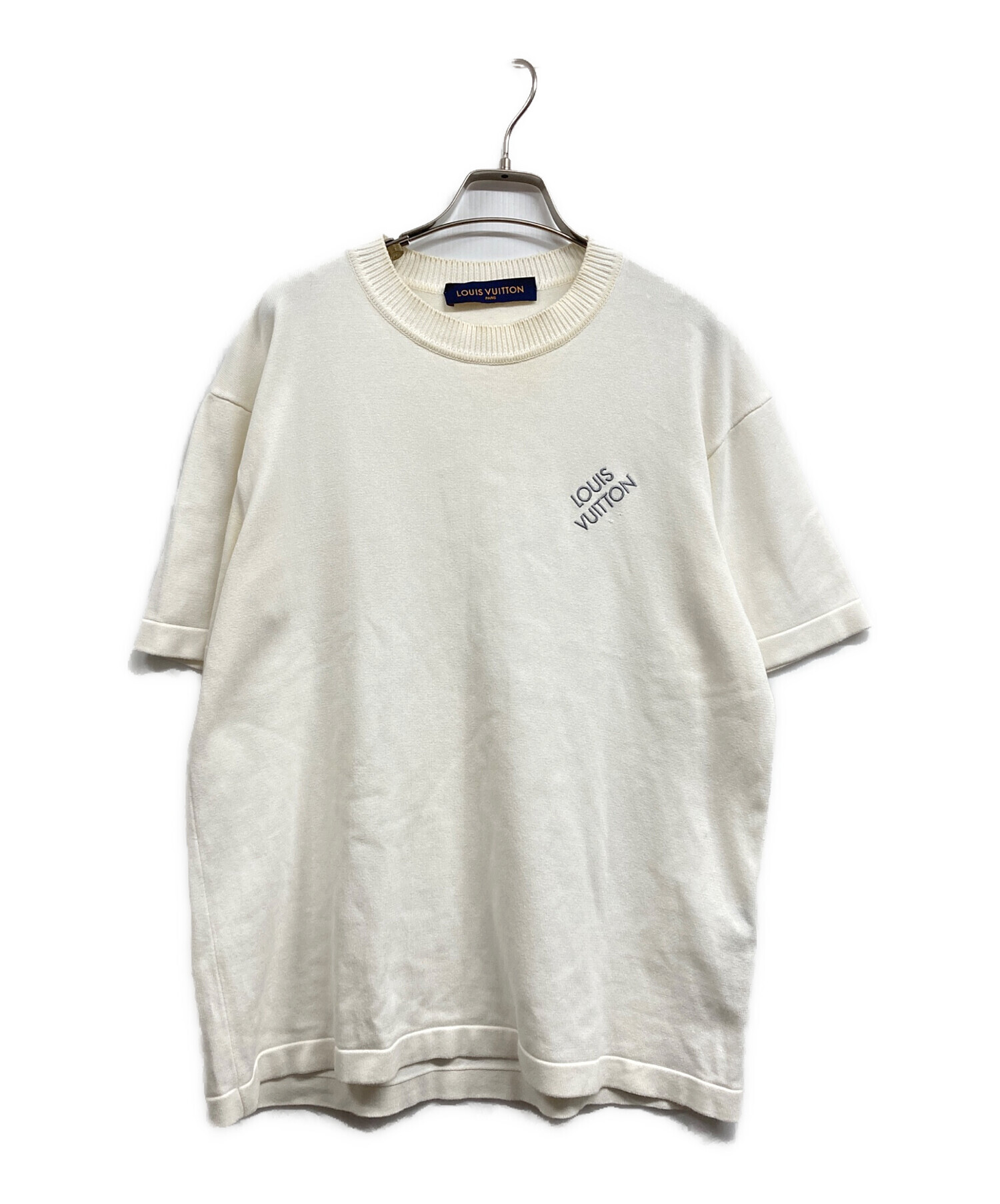 LOUIS VUITTON 半袖ニット Sサイズ ホワイト 中古・古着通販】LOUIS VUITTON (ルイ ヴィトン) 23SS シグネチャー