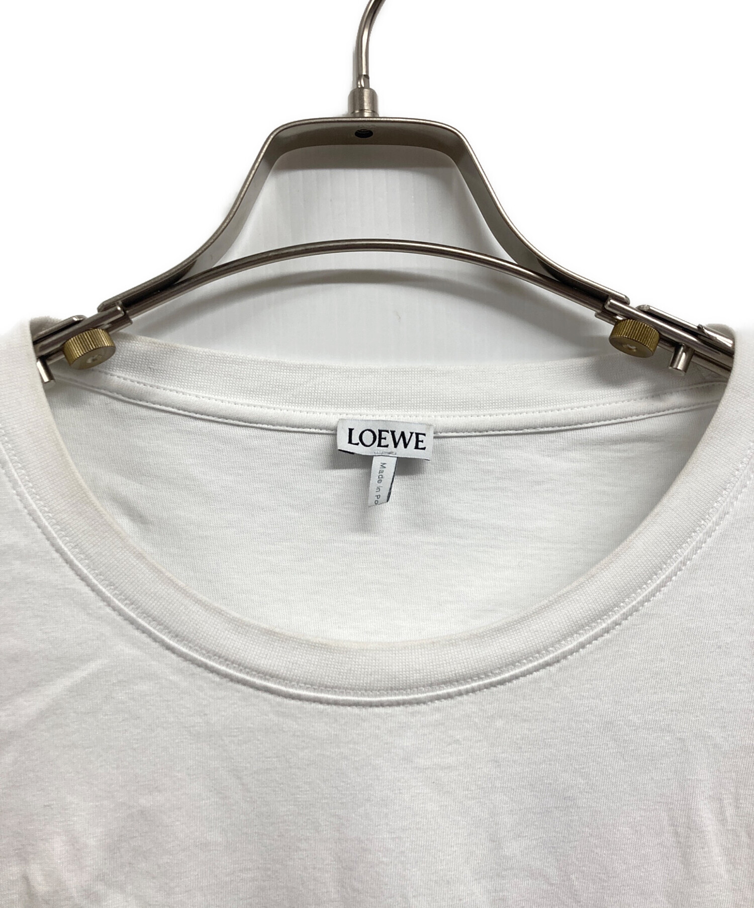 中古・古着通販】LOEWE (ロエベ) アナグラム刺繍Tシャツ ホワイト