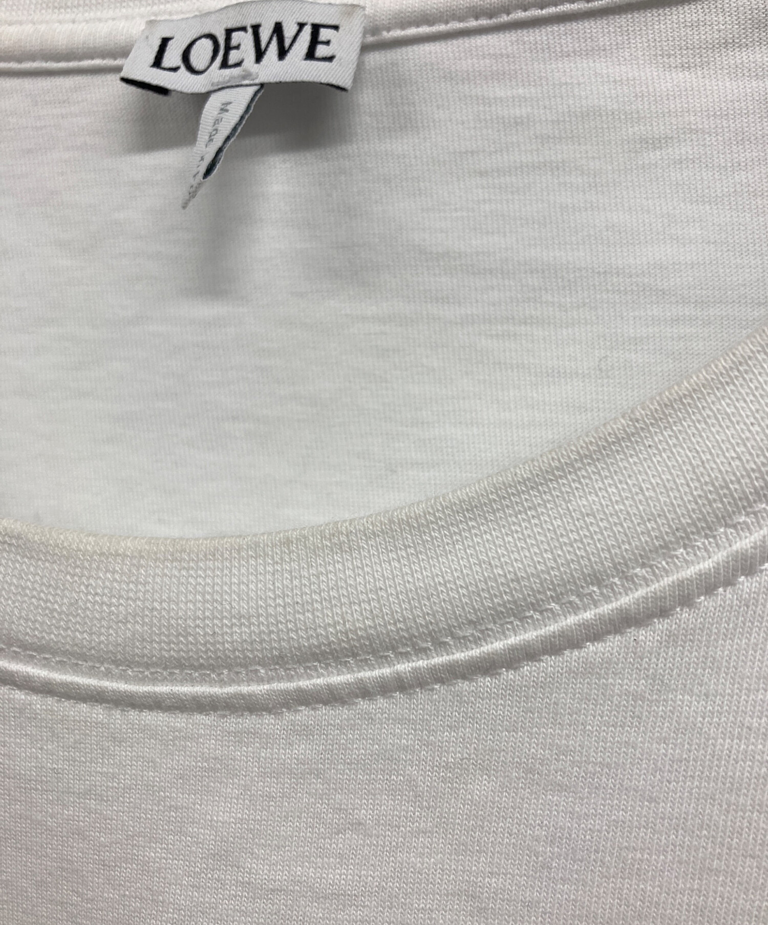 中古・古着通販】LOEWE (ロエベ) アナグラム刺繍Tシャツ ホワイト