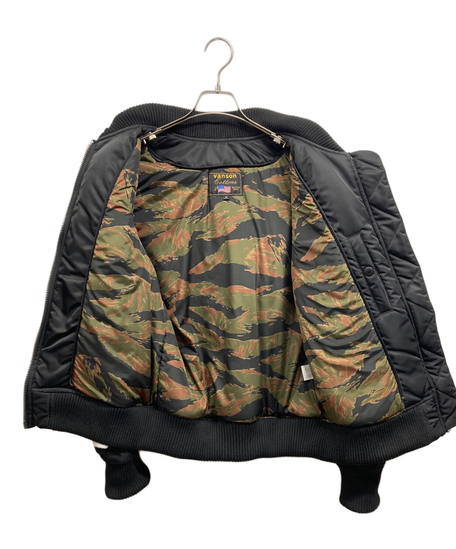 中古・古着通販】VANSON (バンソン) MA-1 フライトジャケット ブラック