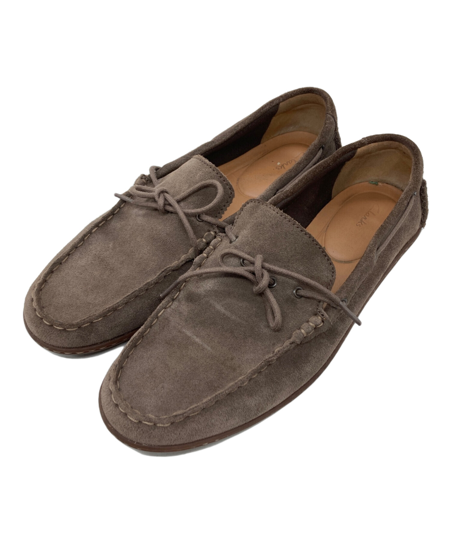 【中古】クラークス Clarks スエード  ローファー ブラウン【サイズ8】【メンズ】 中古・古着通販】CLARKS (クラークス) ローファー ブラウン サイズ:US9