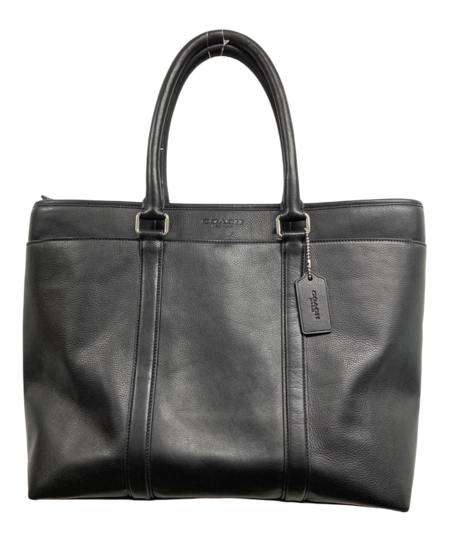 中古・古着通販】COACH (コーチ) レザートートバッグ ブラック