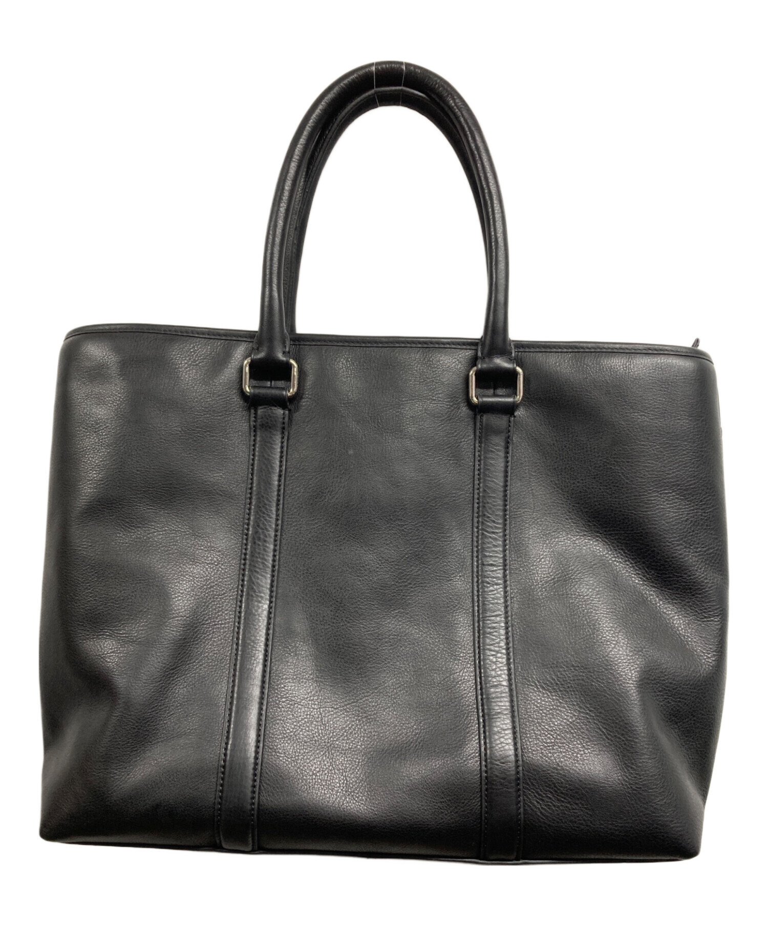 中古・古着通販】COACH (コーチ) レザートートバッグ ブラック 