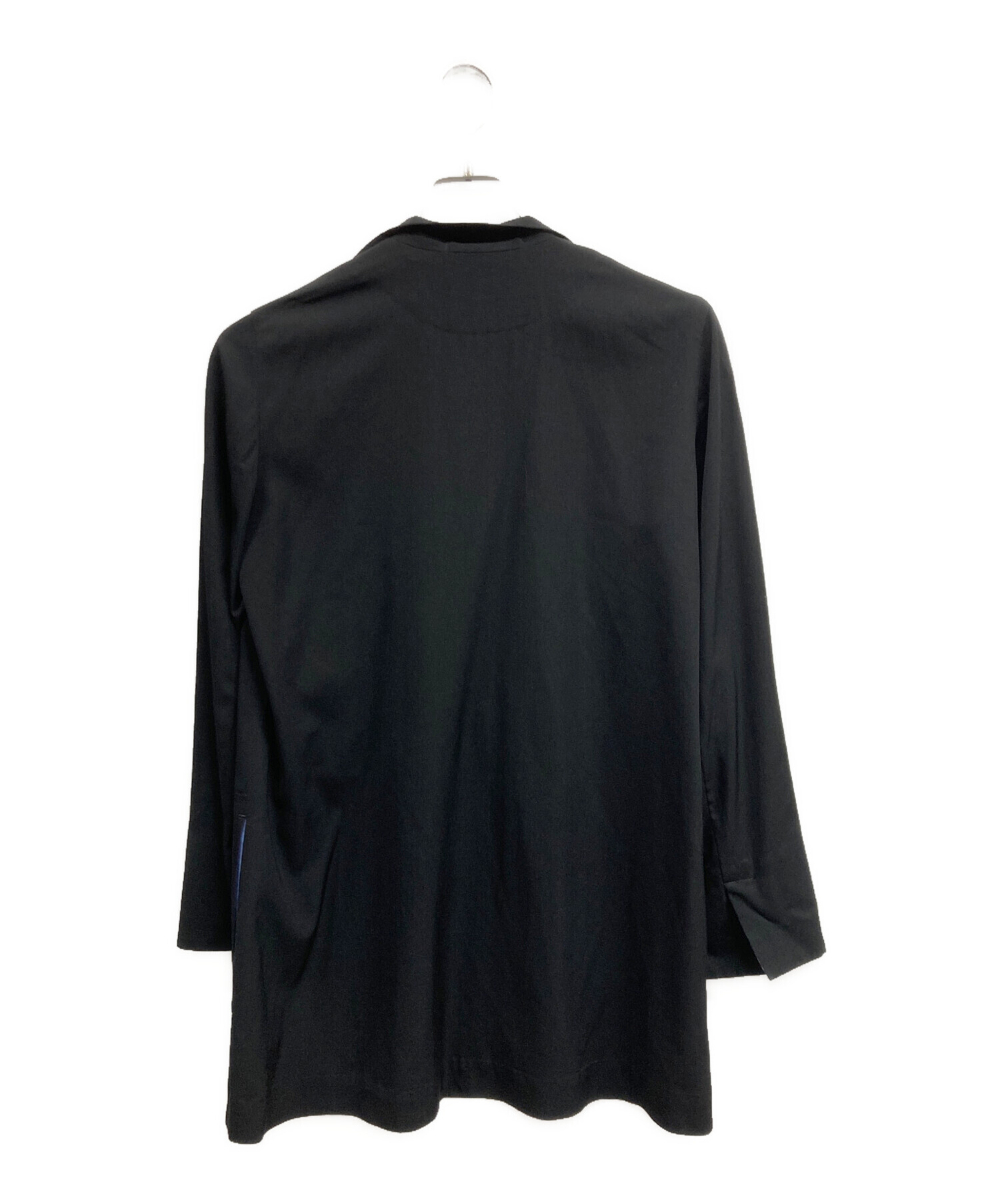 Y's ワイズ　ウール テーラードジャケット　ブラック　サイズ2 Y's(ワイズ) Wool Gabardine Long Tailored Jacket ウール ギャバジン