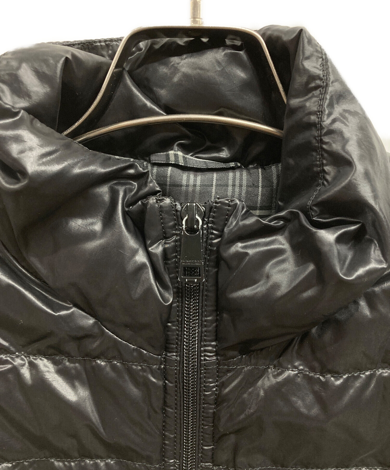 BURBERRY BLACK LABEL シルバー ダウンベスト M 中古・古着通販】BURBERRY BLACK LABEL (バーバリーブラックレーベル