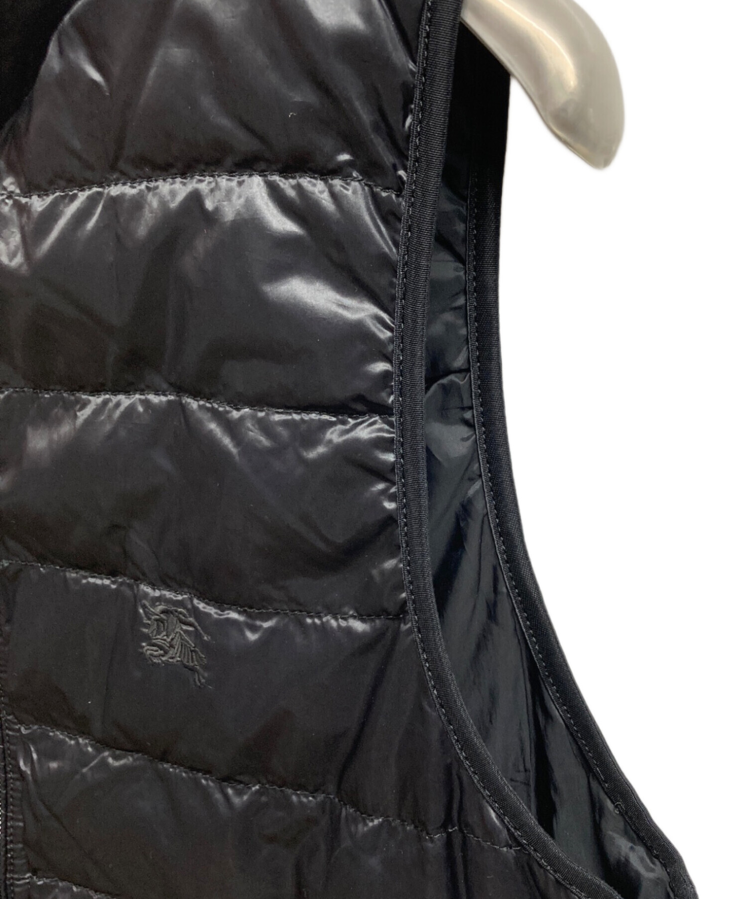 BURBERRY LONDON バーバリーロンドン ダウンベスト ブラック 中古・古着通販】BURBERRY BLACK LABEL (バーバリーブラックレーベル