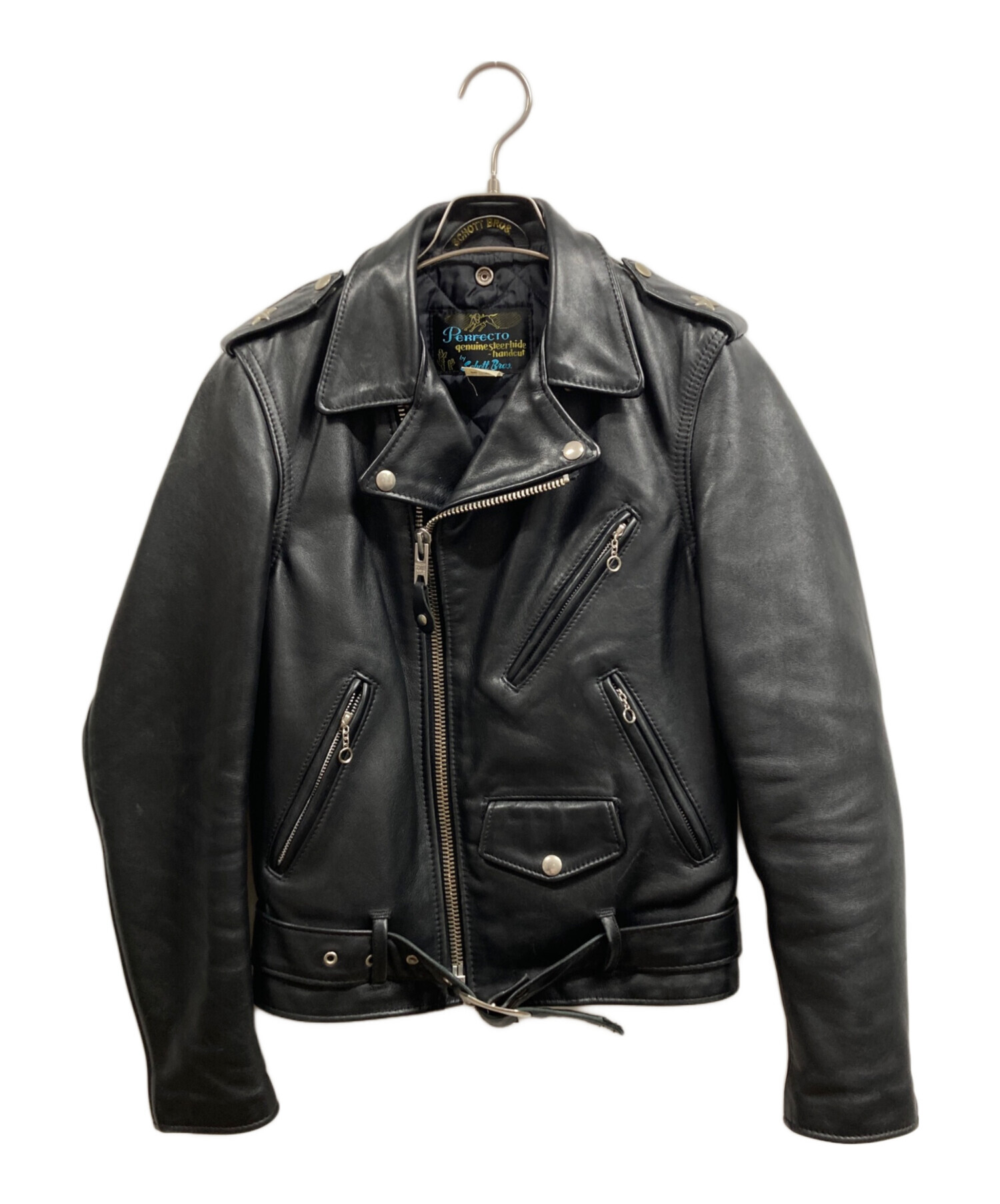 schott ショット　ARMY ブルゾン　古着　ビンテージ　ブラック　XL 中古・古着通販】Schott (ショット) ワンスターダブルライダース