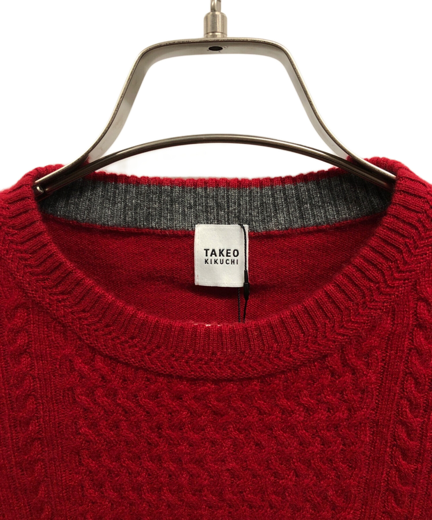 未使用タグ付き バーバリー ニット TBロゴ刺繍 カシミヤ100% レッド XS 中古・古着通販】TAKEO KIKUCHI (タケオキクチ) カシミヤニット