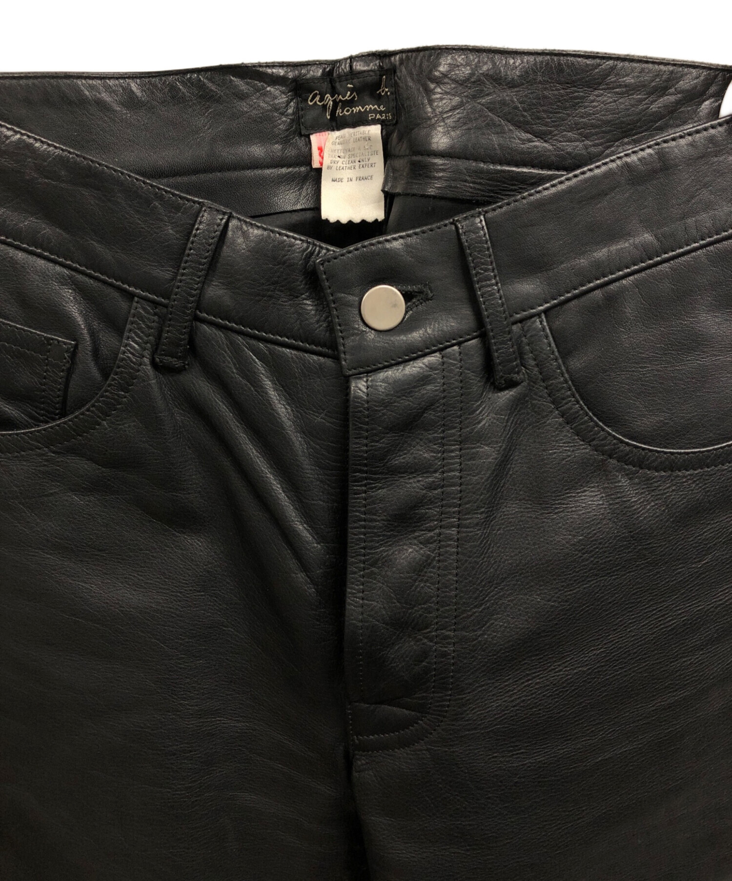 中古・古着通販】agnes b homme (アニエスベーオム) レザーパンツ