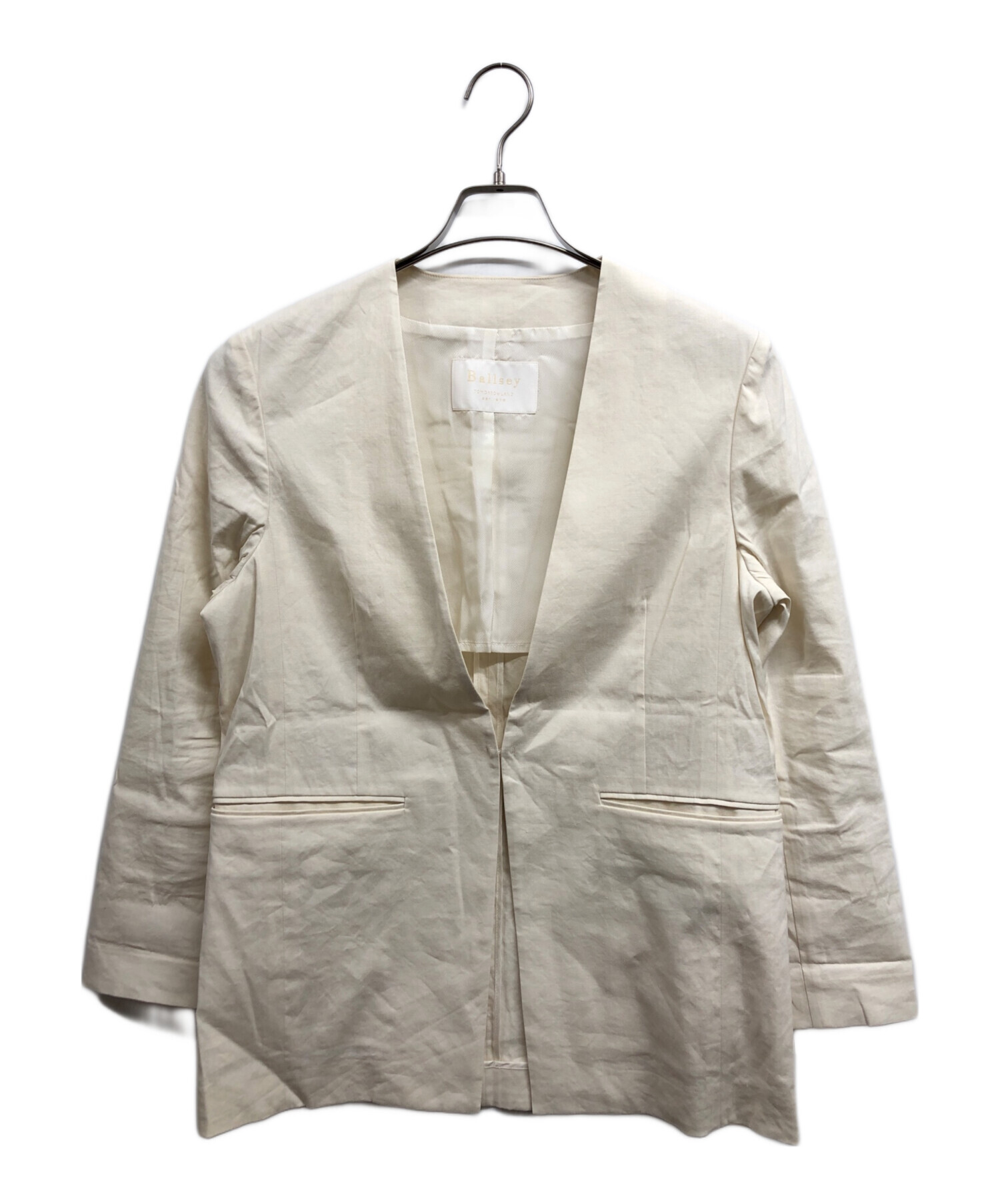 ボールジィ 24SS リネンブレンドセルロース ルーズフィットジャケット 上下 中古・古着通販】BALLSEY (ボールジィ) テンセルリネンストレッチ ノー