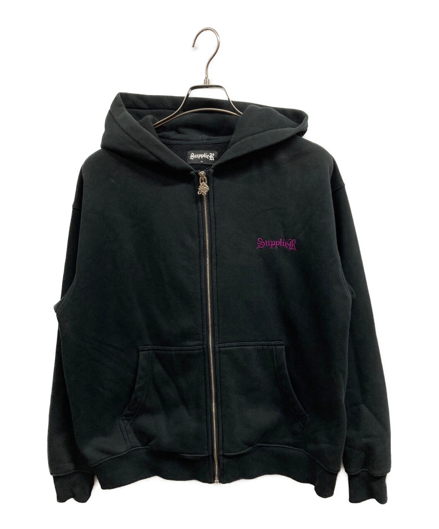 SupplierR ブラック パーカー Lサイズ 中古・古着通販】SUPPLIER (サプライヤー) ジップパーカー/SUPPLIER