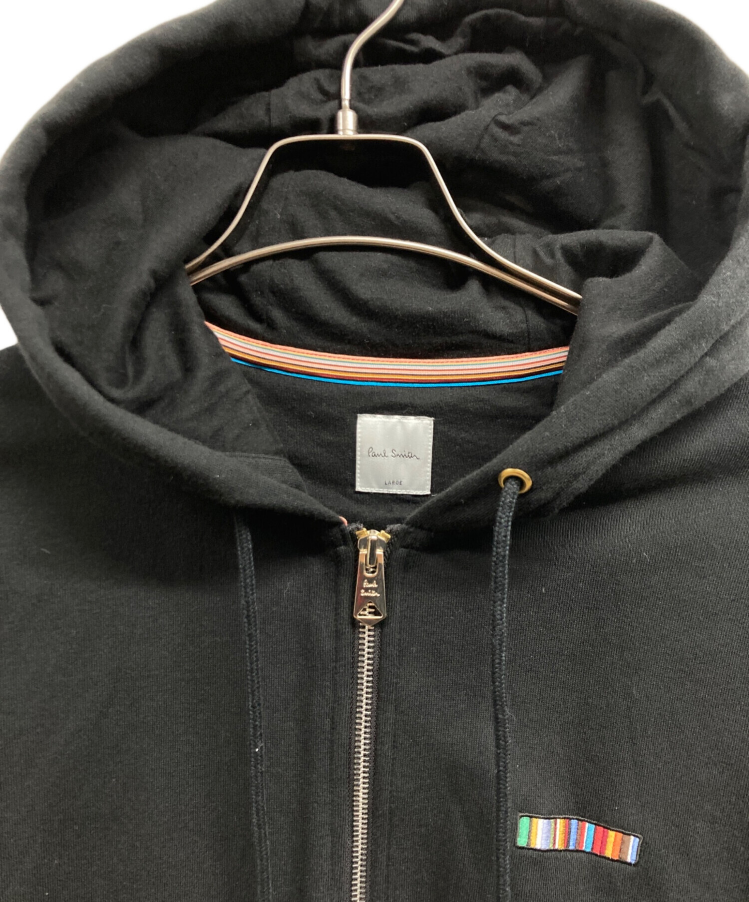 【L】Paul Smith jeans ポールスミスジーンズ ジップパーカー 中古・古着通販】Paul Smith (ポールスミス) ジップパーカー ブラック