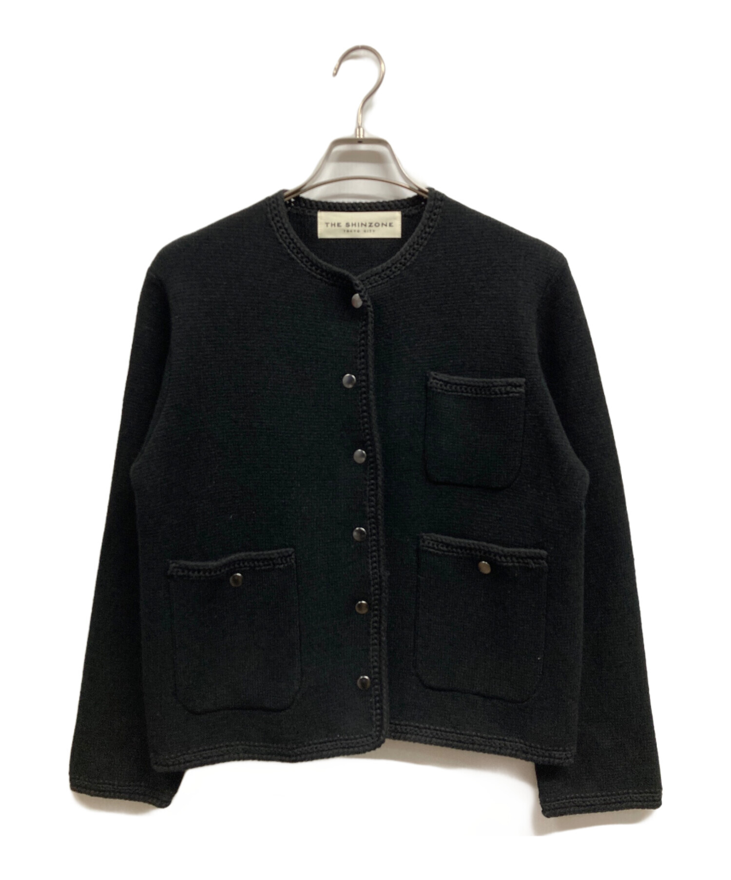 中古・古着通販】THE SHINZONE (ザ シンゾーン) KNIT JACKET ブラック