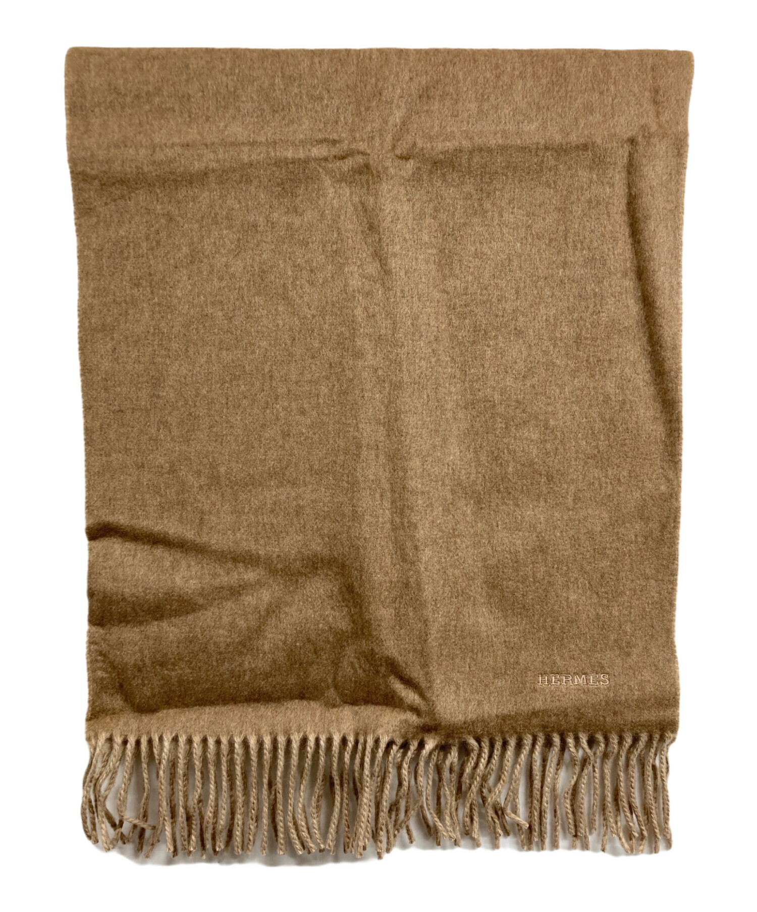 HERMES エルメス マフラー  茶 【古着】【中古】【送料無料】 中古・古着通販】HERMES (エルメス) RECTO VERSO MUFFLER ブラウン