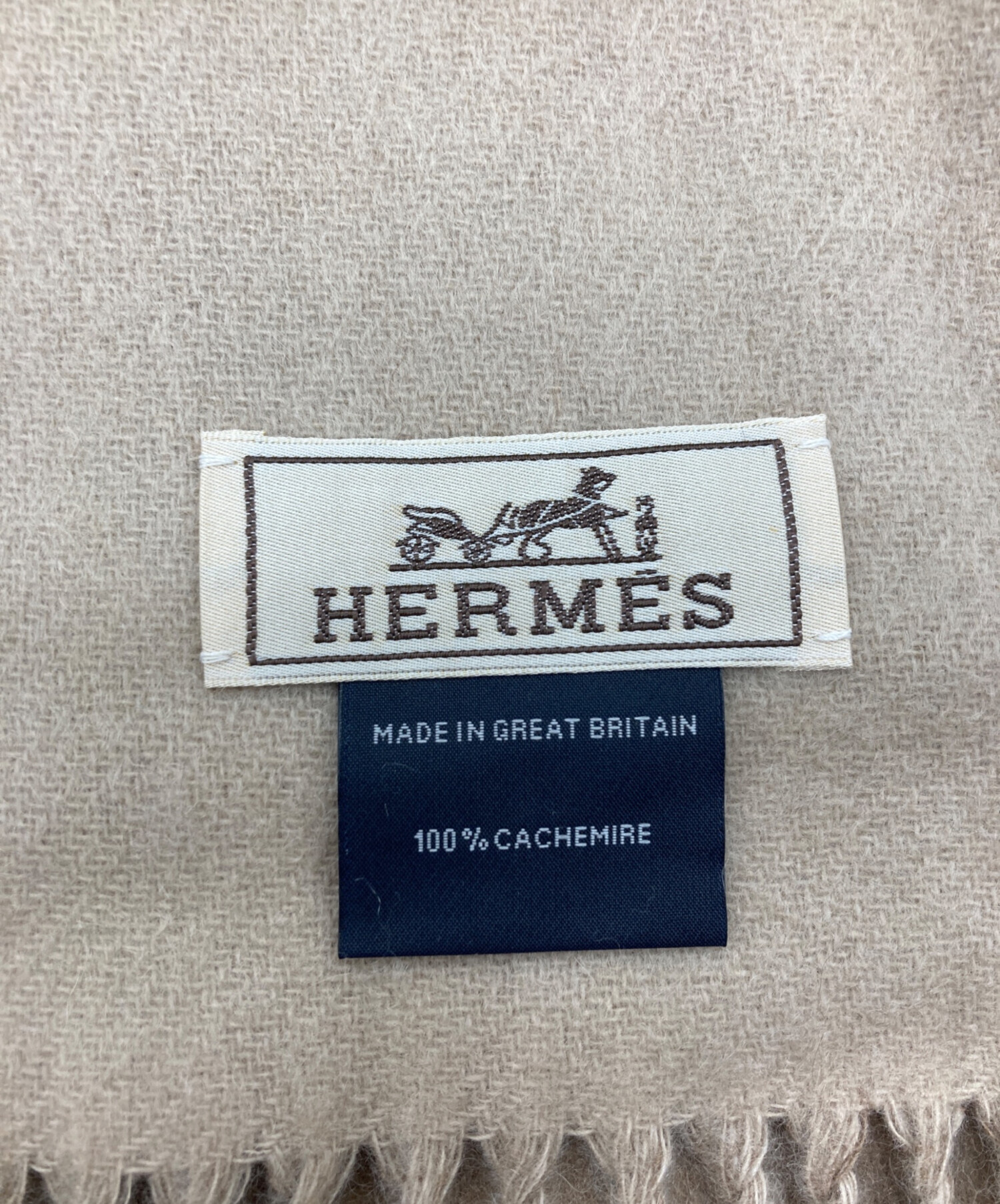 中古・古着通販】HERMES (エルメス) RECTO VERSO MUFFLER ブラウン