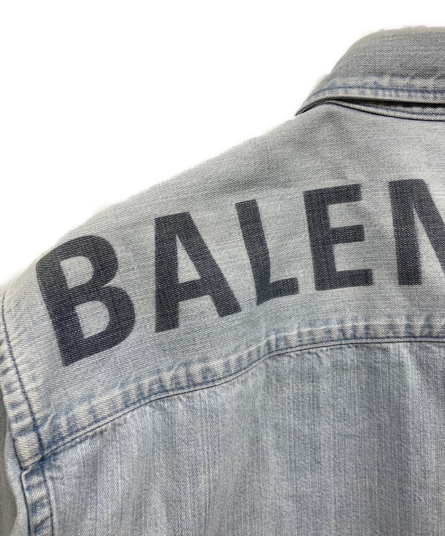 ひ*ろ様 タグ付き balenciaga バレンシアガ レイヤード デニムシャツ 中古・古着通販】BALENCIAGA (バレンシアガ) ロゴレイヤードシャツ