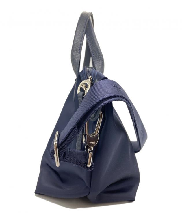 LONGCHAMP ロンシャン ショルダーバッグ - 紺 【古着】【中古】 中古・古着通販】LONGCHAMP (ロンシャン) バッグ パープル｜ブランド