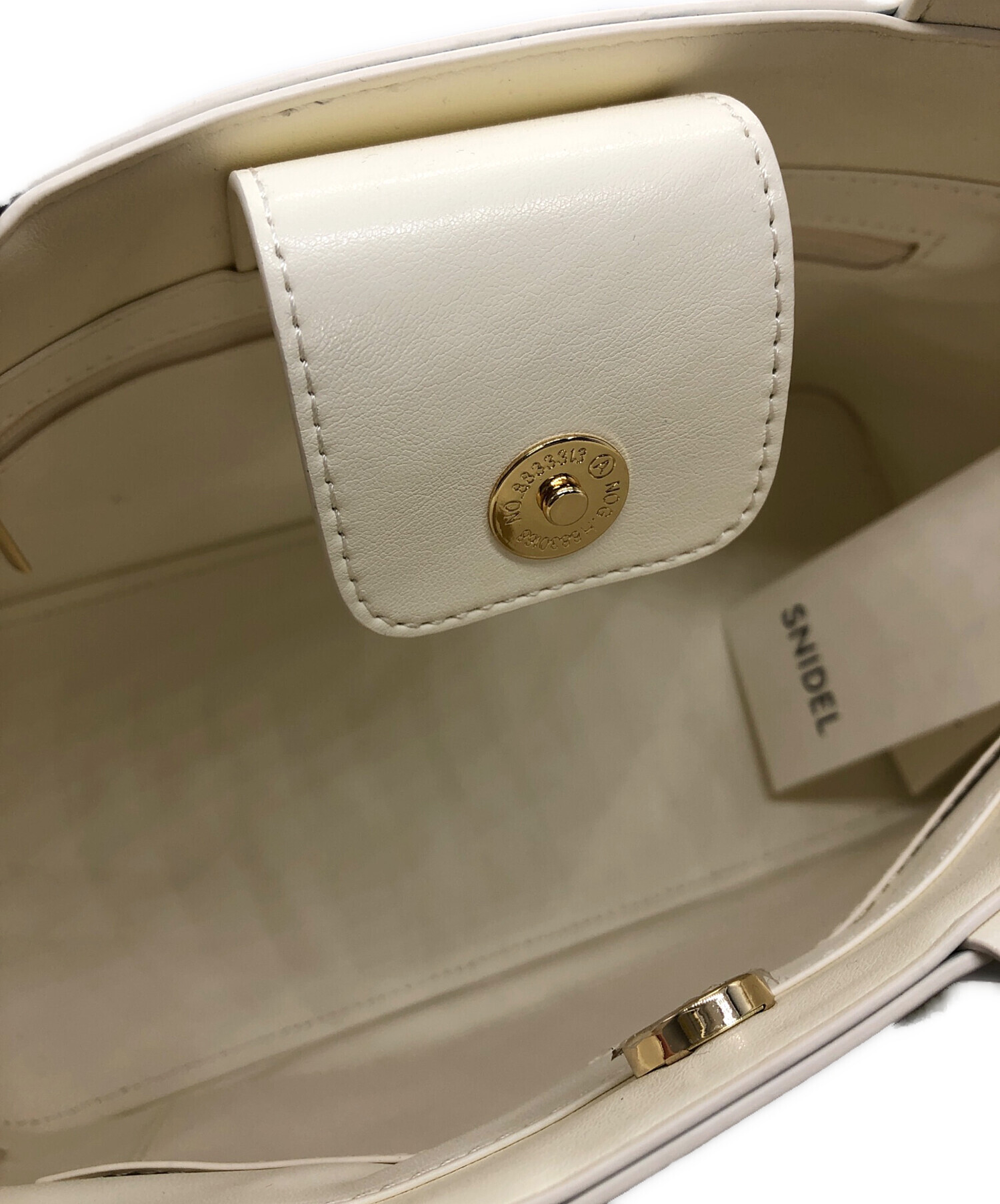 中古・古着通販】Snidel (スナイデル) ダブルリボンバッグ ホワイト 未 