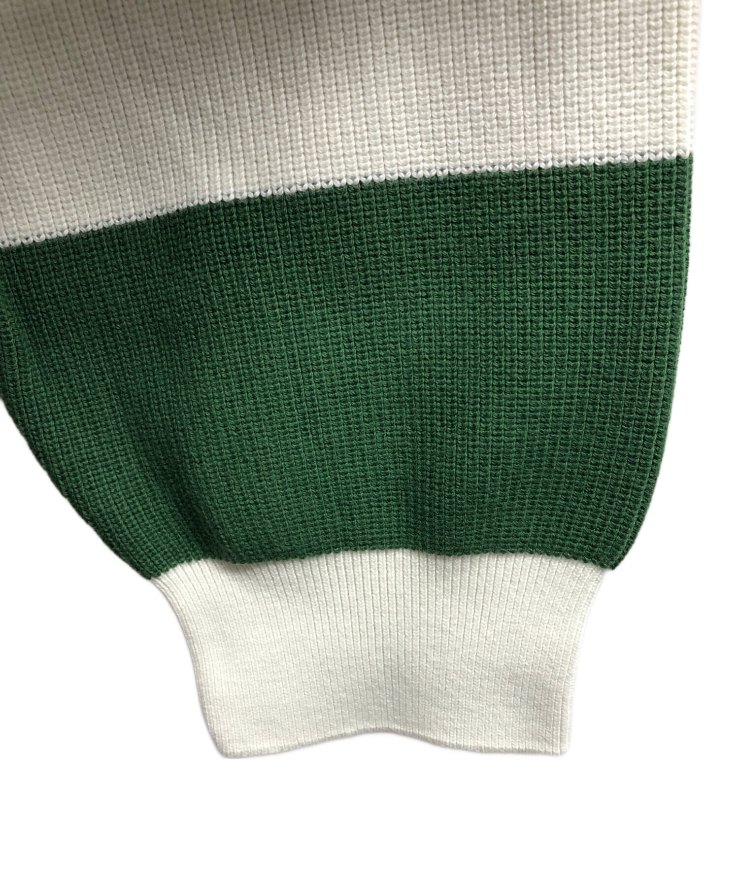 中古・古着通販】LACOSTE (ラコステ) ニットポロシャツ グリーン