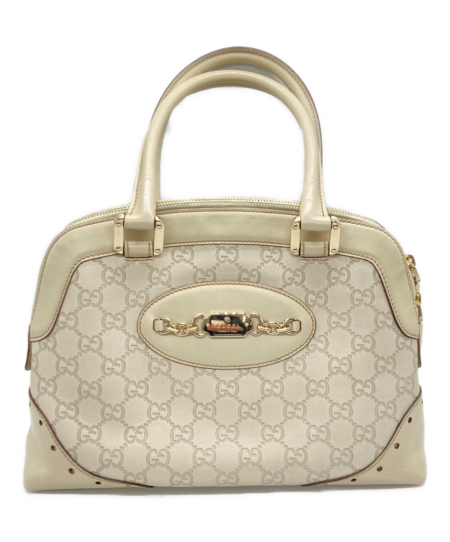 GUCCI ハンドバッグ　archive Y2K グッチシマ　グランジ 00s 中古・古着通販】GUCCI (グッチ) グッチシマ ハンドバッグ アイボリー