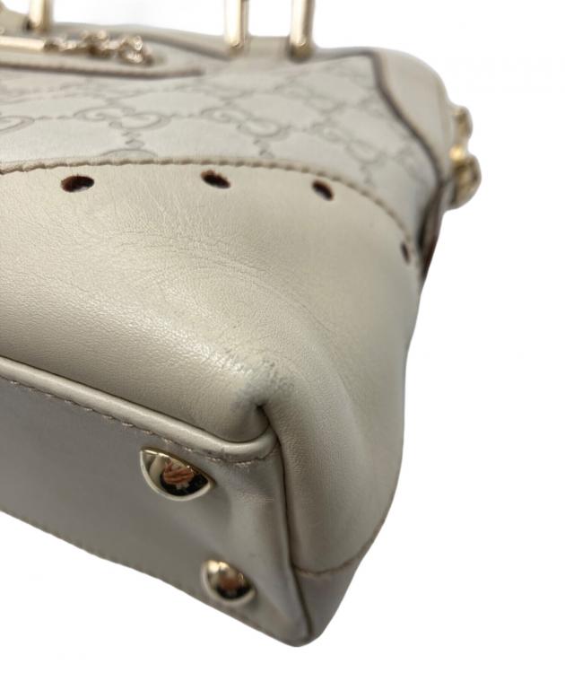 中古・古着通販】GUCCI (グッチ) グッチシマ ハンドバッグ アイボリー