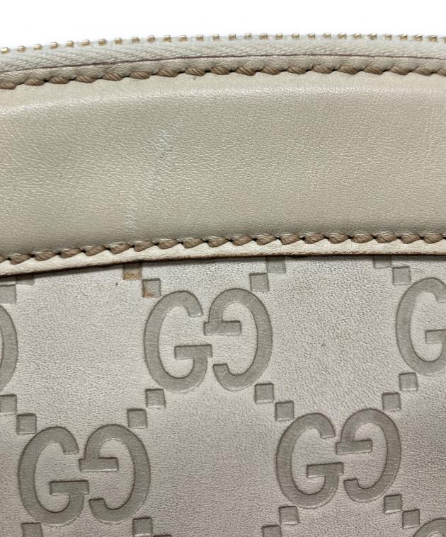 中古・古着通販】GUCCI (グッチ) グッチシマ ハンドバッグ アイボリー