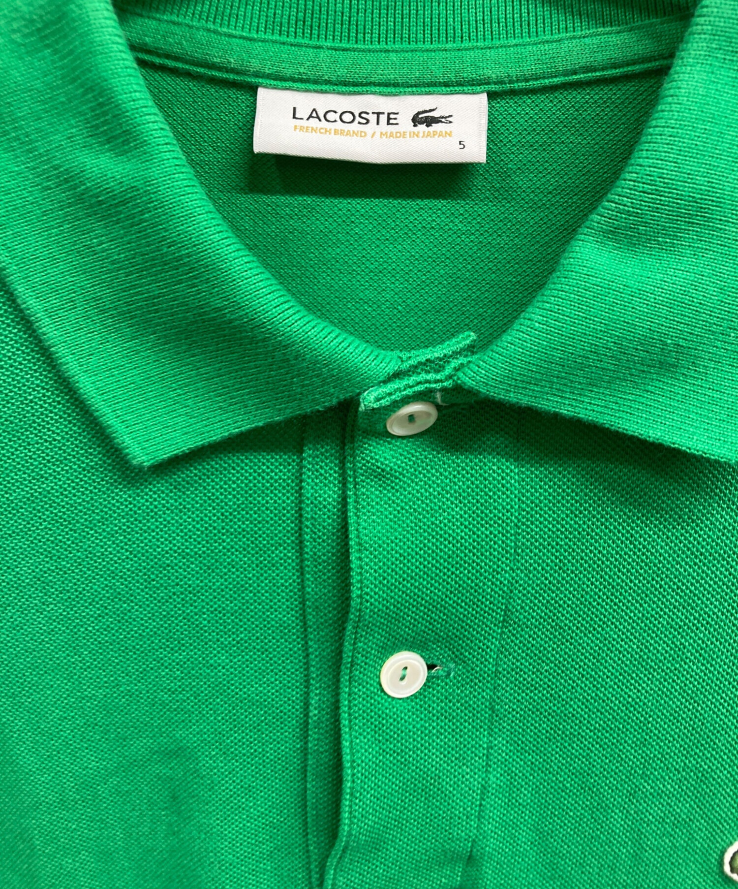 中古・古着通販】LACOSTE (ラコステ) ポロシャツ グリーン サイズ:5
