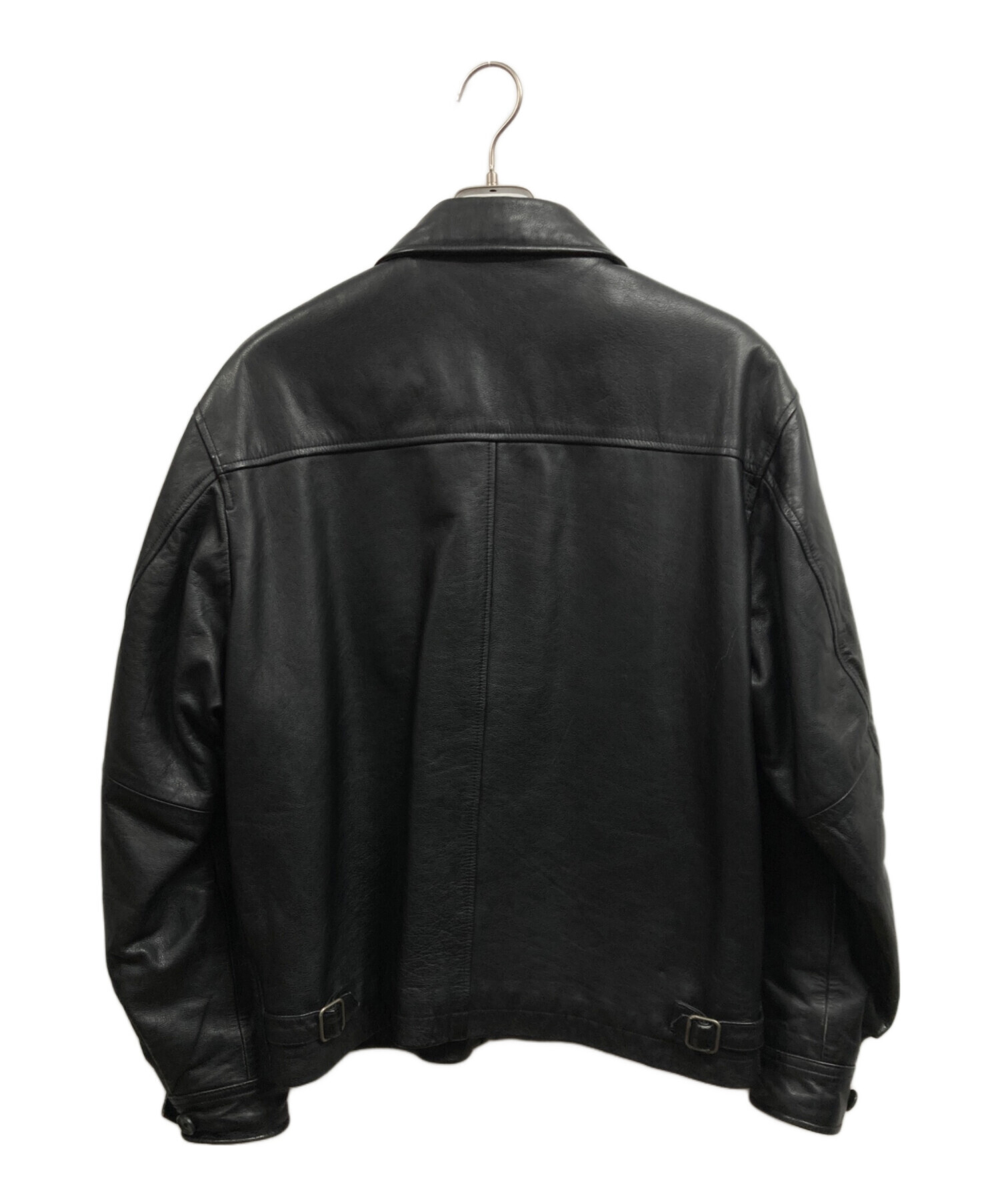 特割‼️OLDGAP 黒 レザージャケット美品、サイズXL実寸確認‼️ 90s GAP オールドギャップ 肉厚 レザージャケット 黒 XXL Tバック